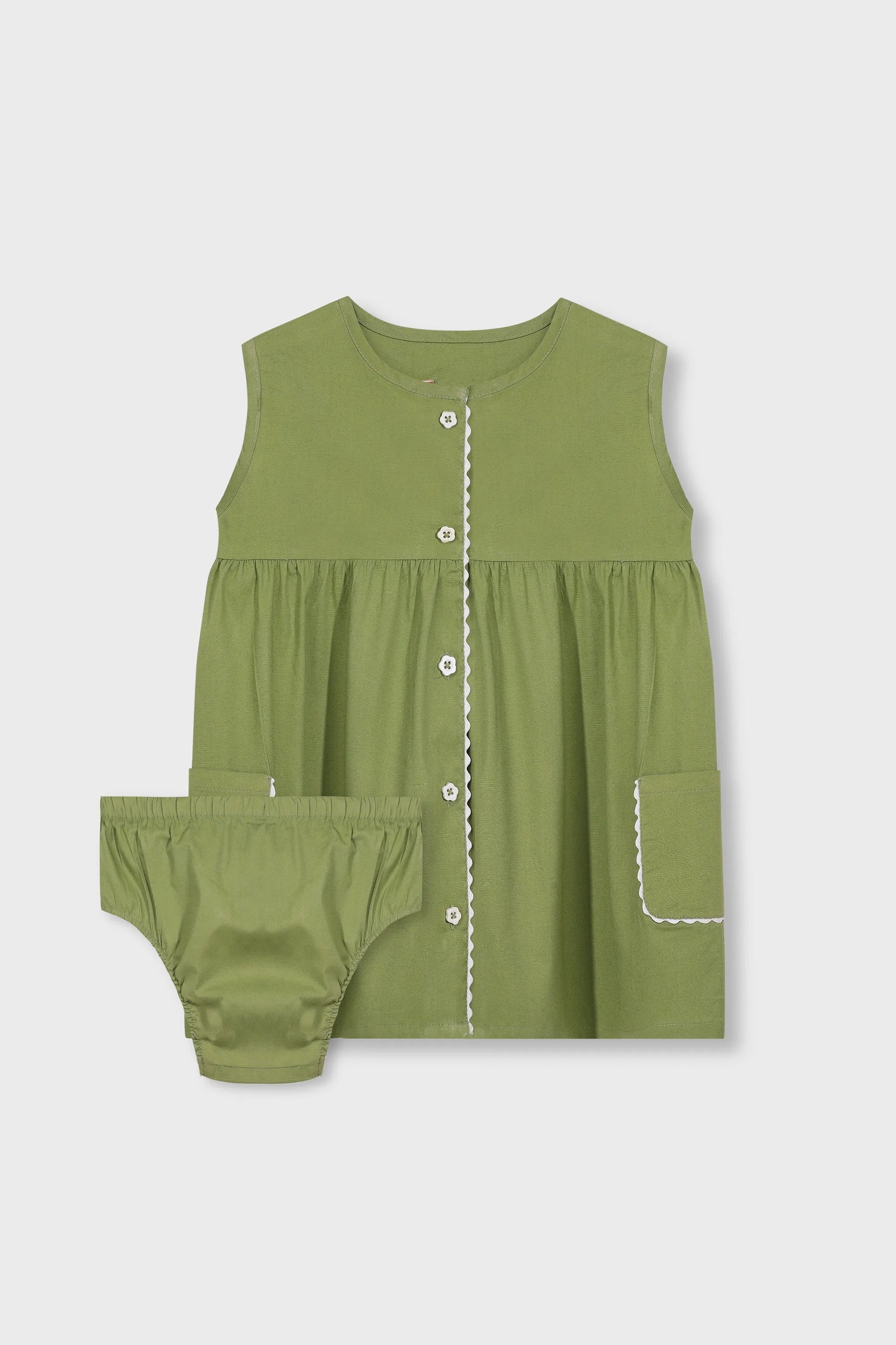 Lacy Green Twirl Dress Set