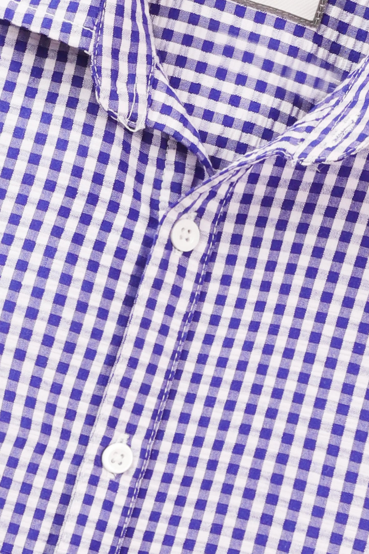 Boys Blue Checkered Cotton Shirt