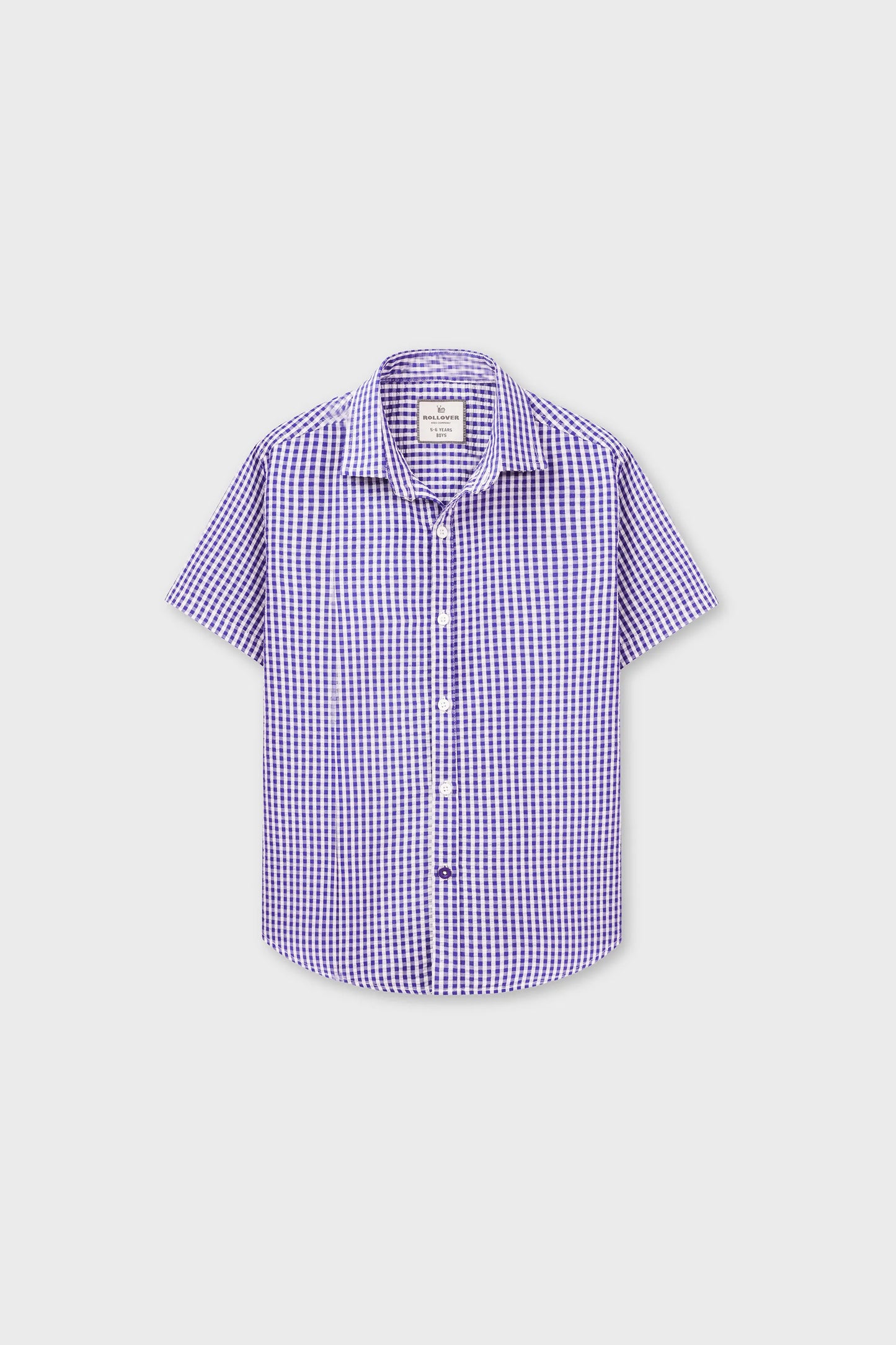 Boys Blue Checkered Cotton Shirt