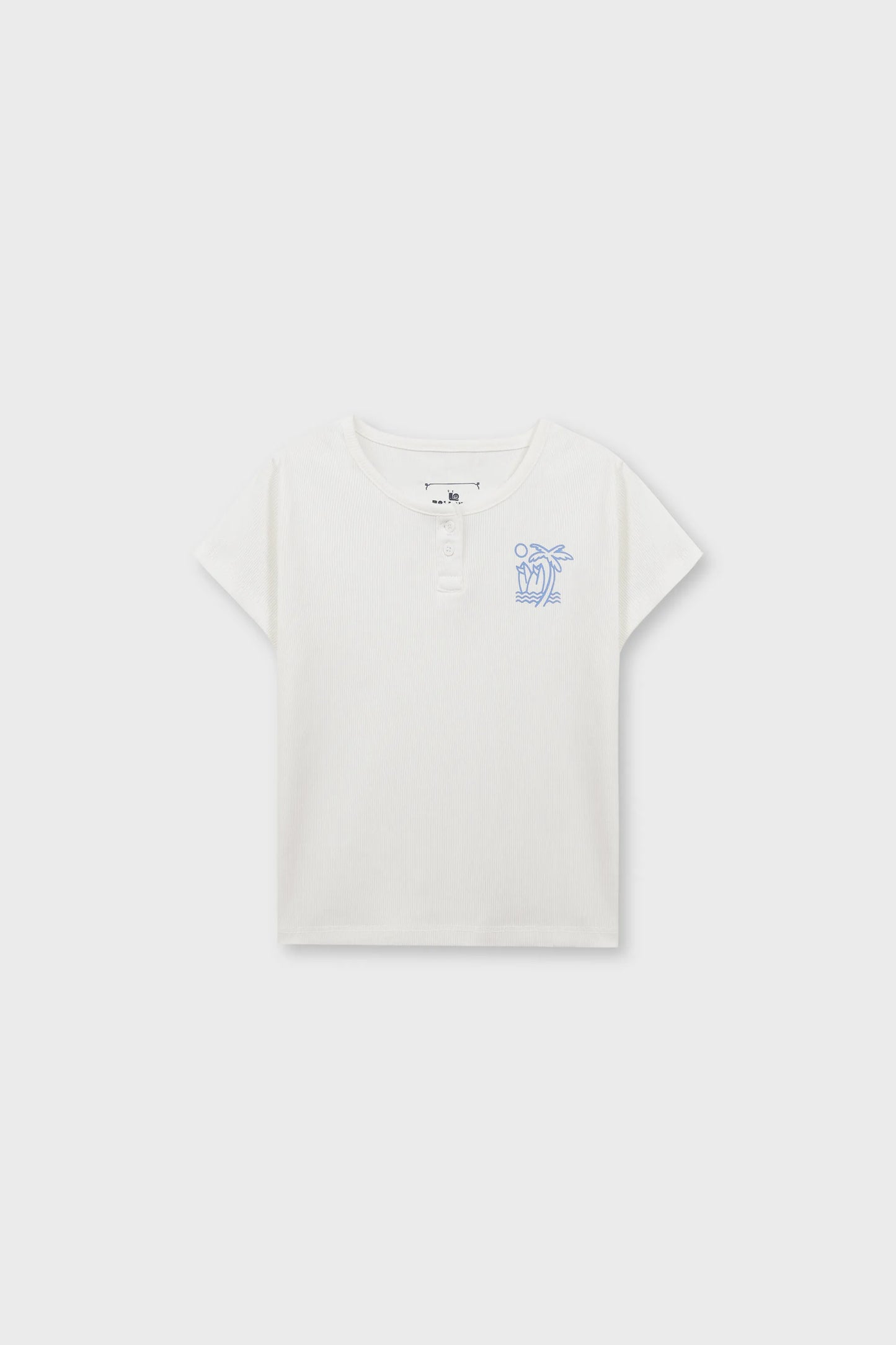 Girls White Comfort Ribbed Tee