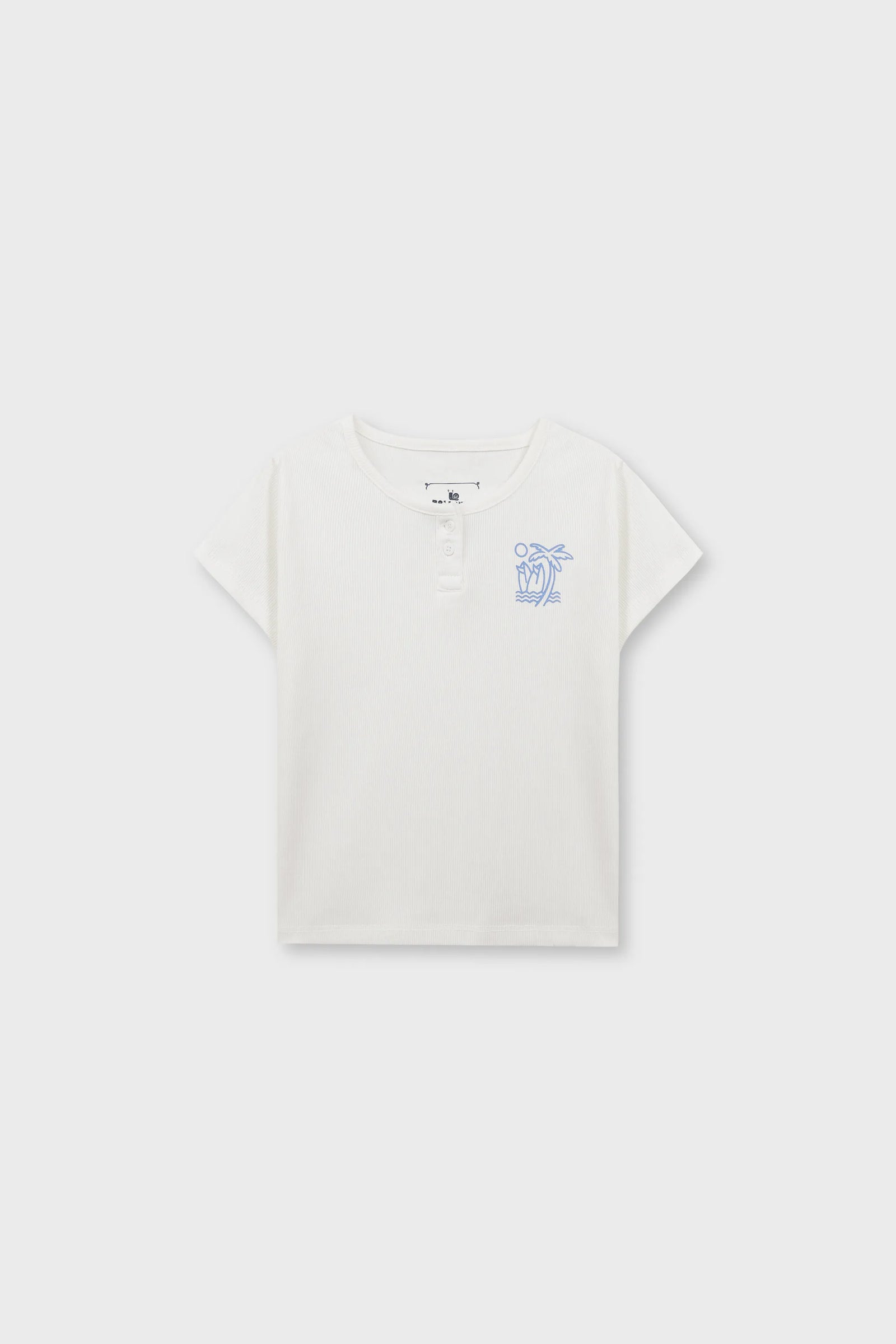 Girls White Comfort Ribbed Tee