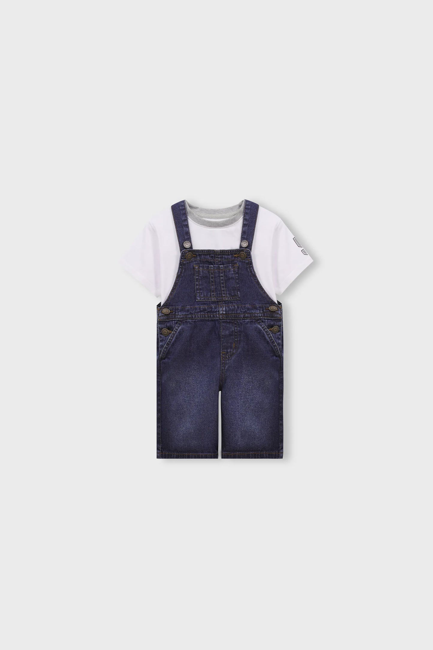 Boys Casual Denim Dungaree Set