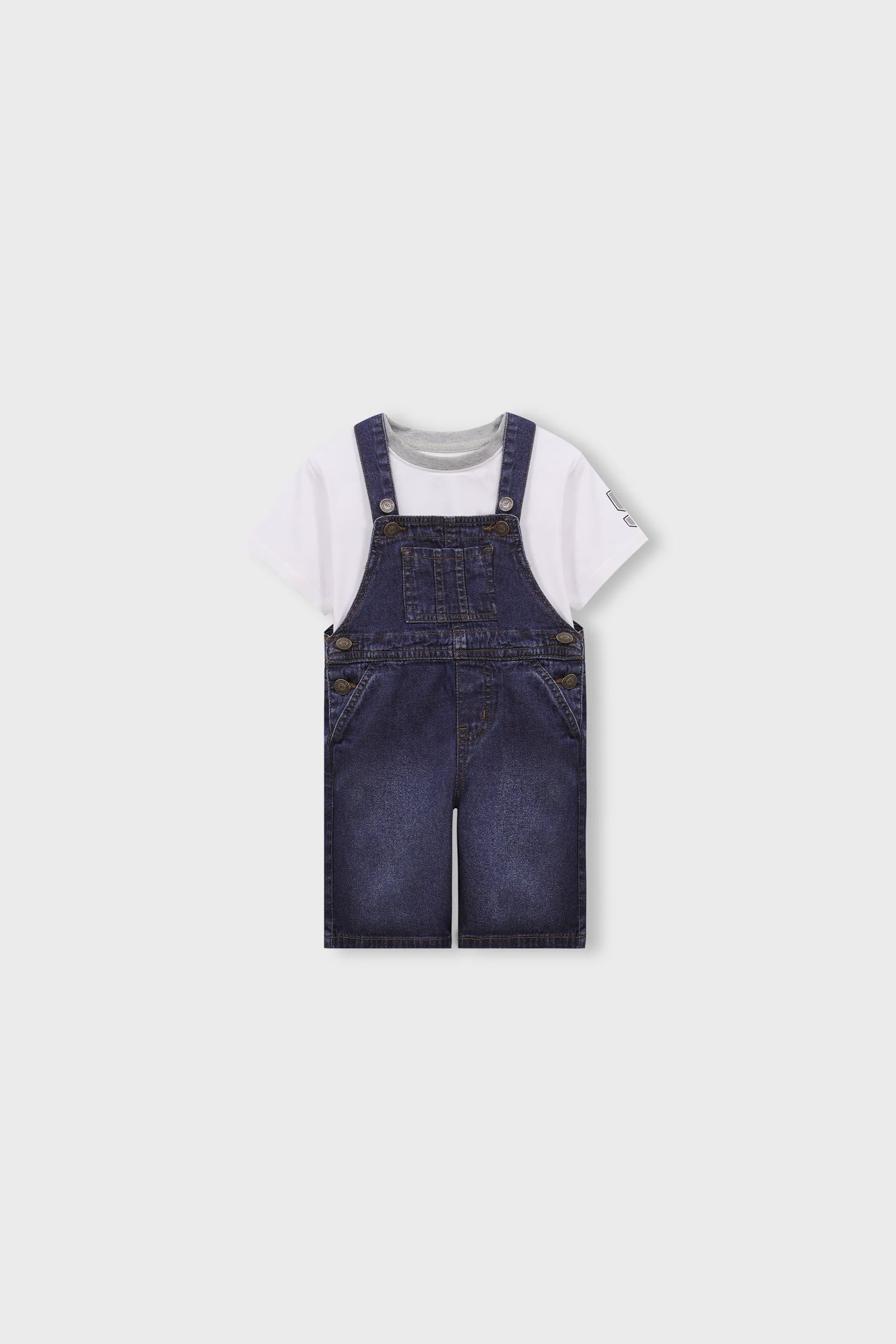Boys Casual Denim Dungaree Set