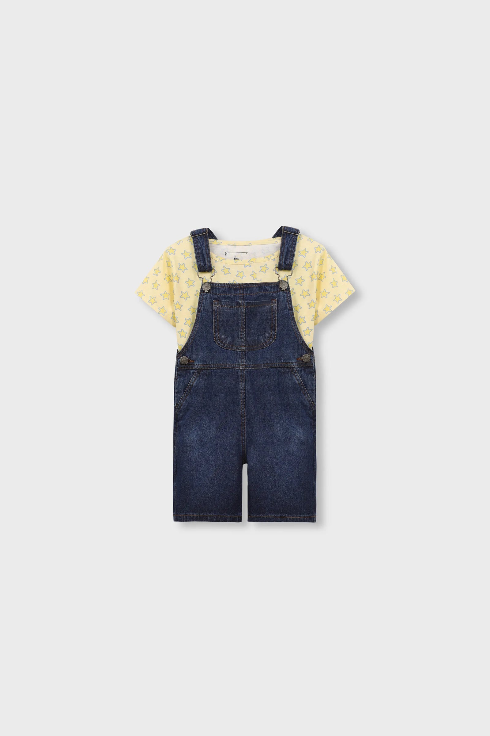 Girls Starry Fun Dungaree Set