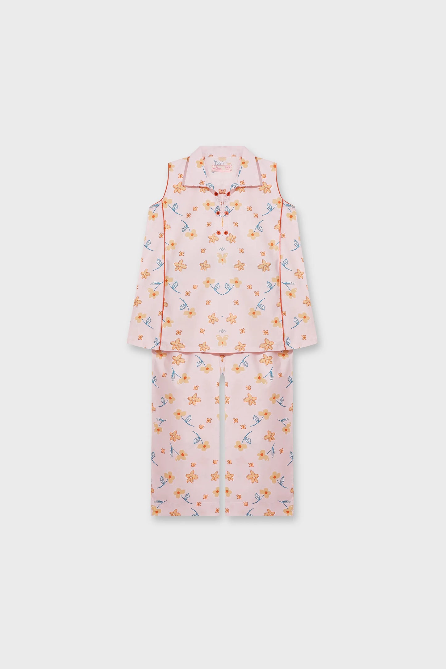 Girls Coral Whisper Cotton Co-ord Set