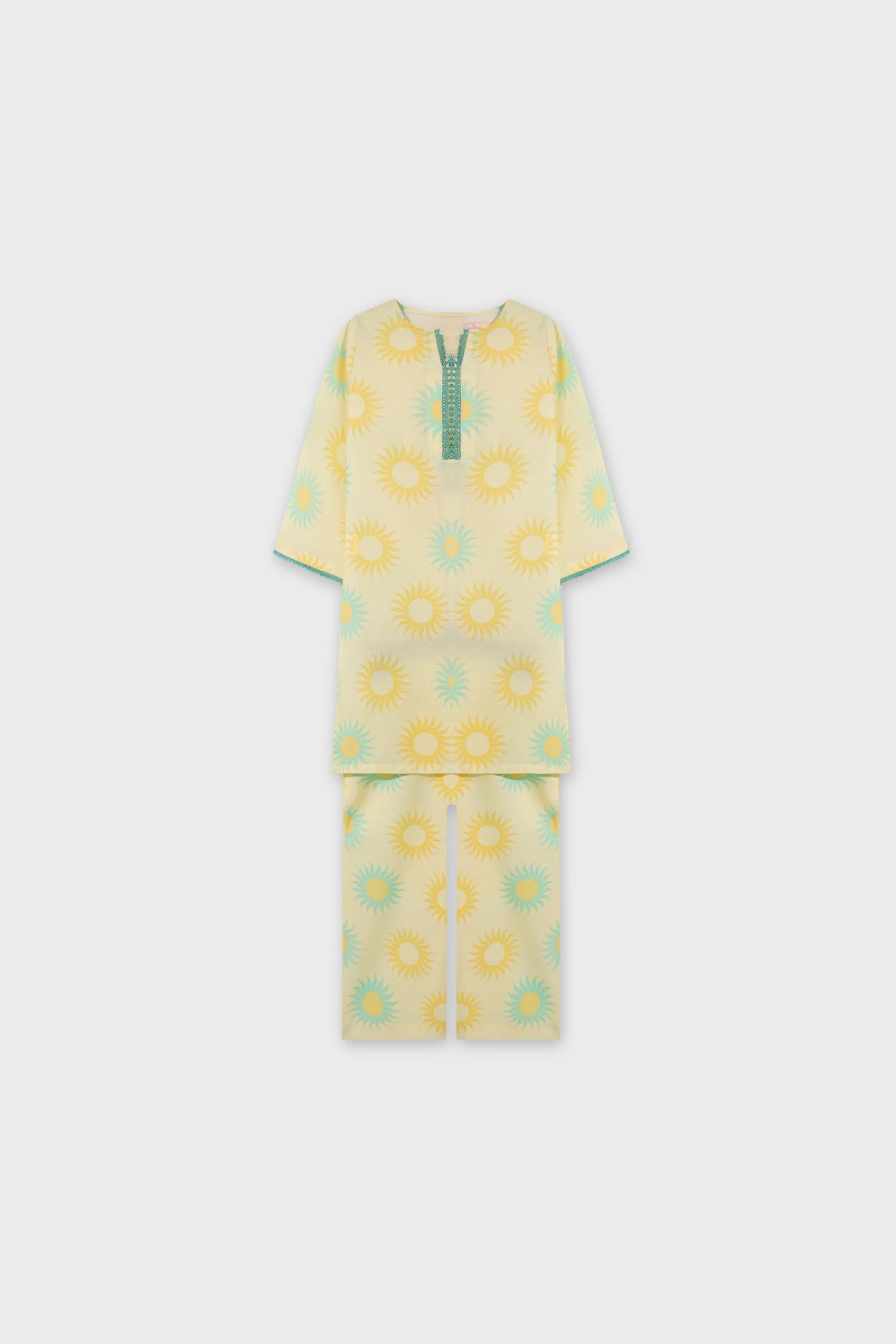 Sunbeam Lace Cotton Kurta Set