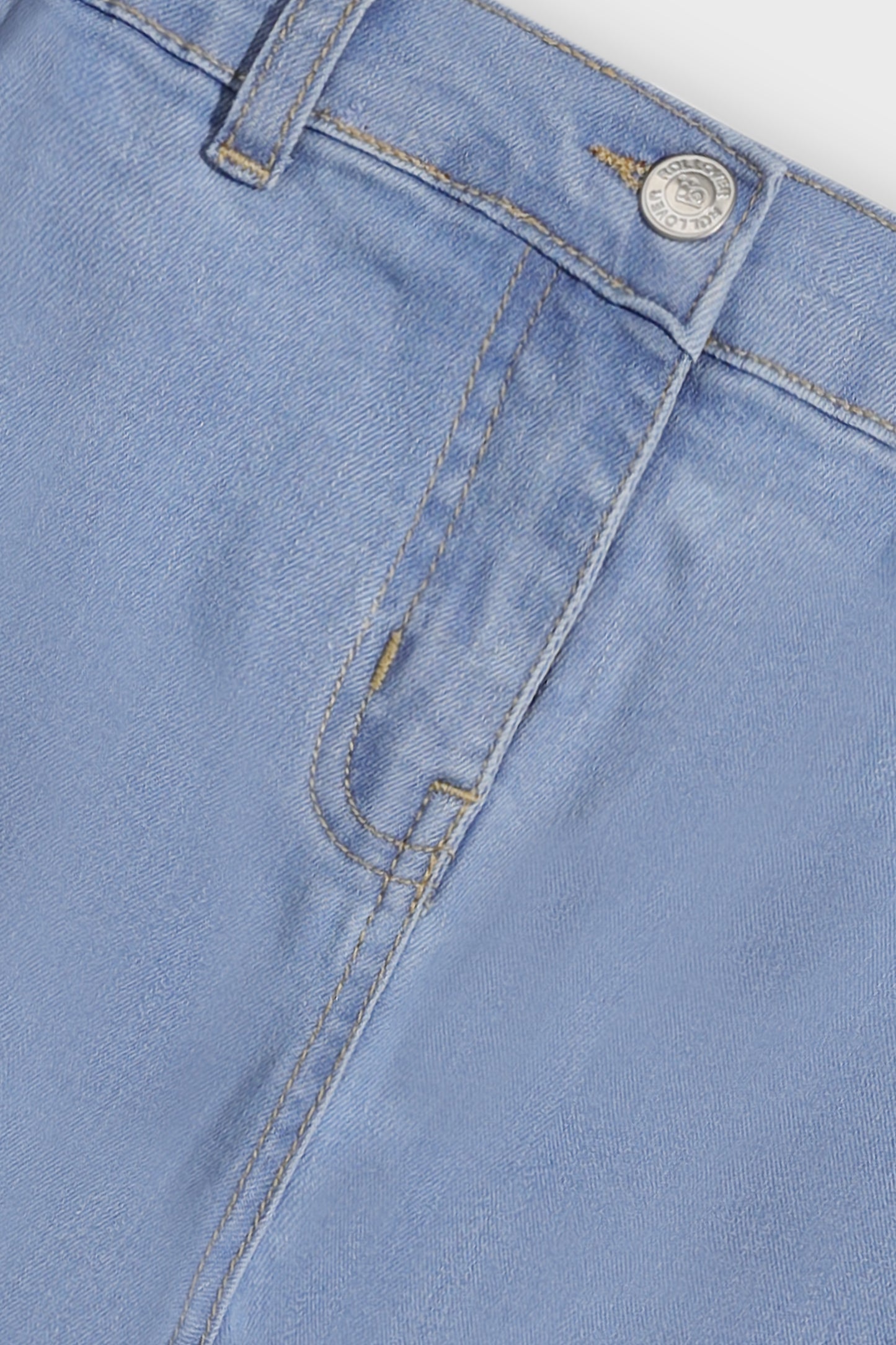 Girls Soft Blue Straight Fit Jeans