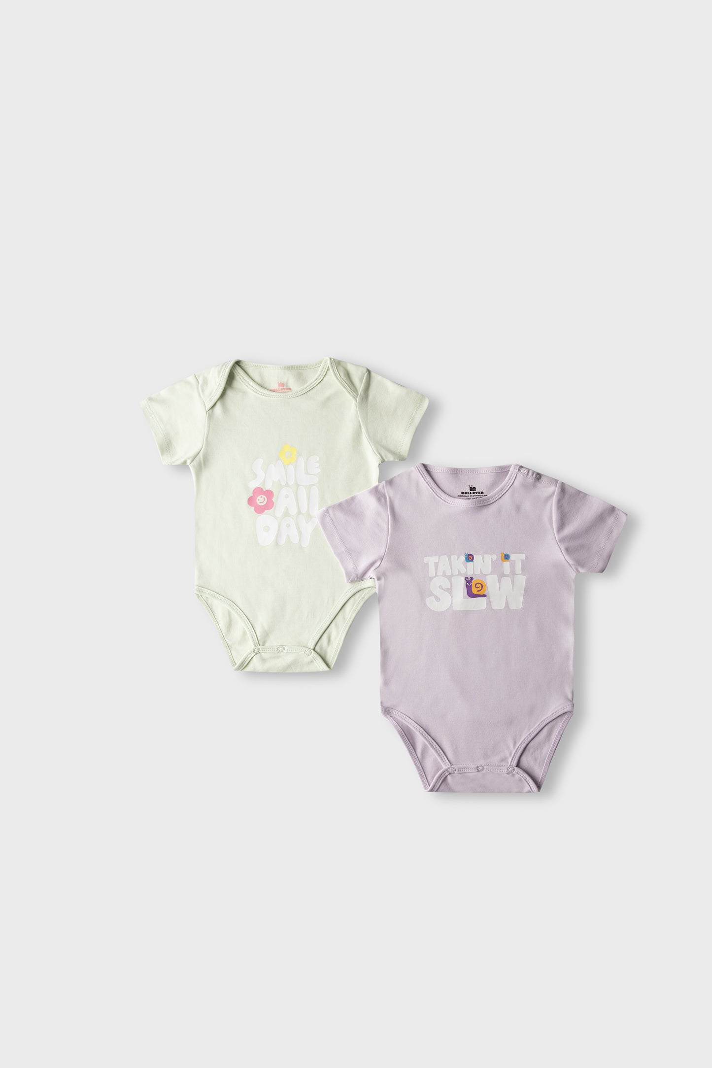 Girls Smile Blossom Bodysuit Set (Pack of 2)