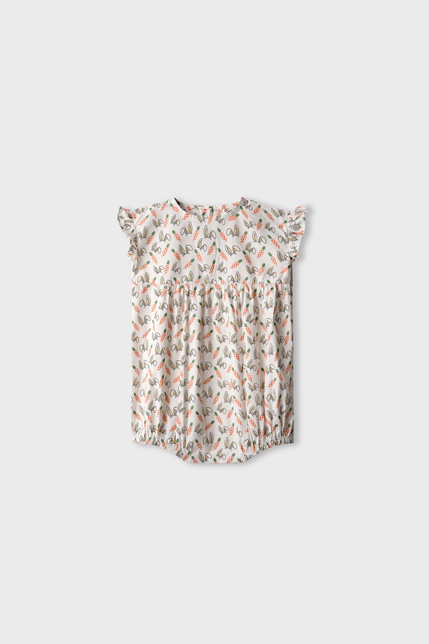 Girls Cotton Carrot Flutter Romper