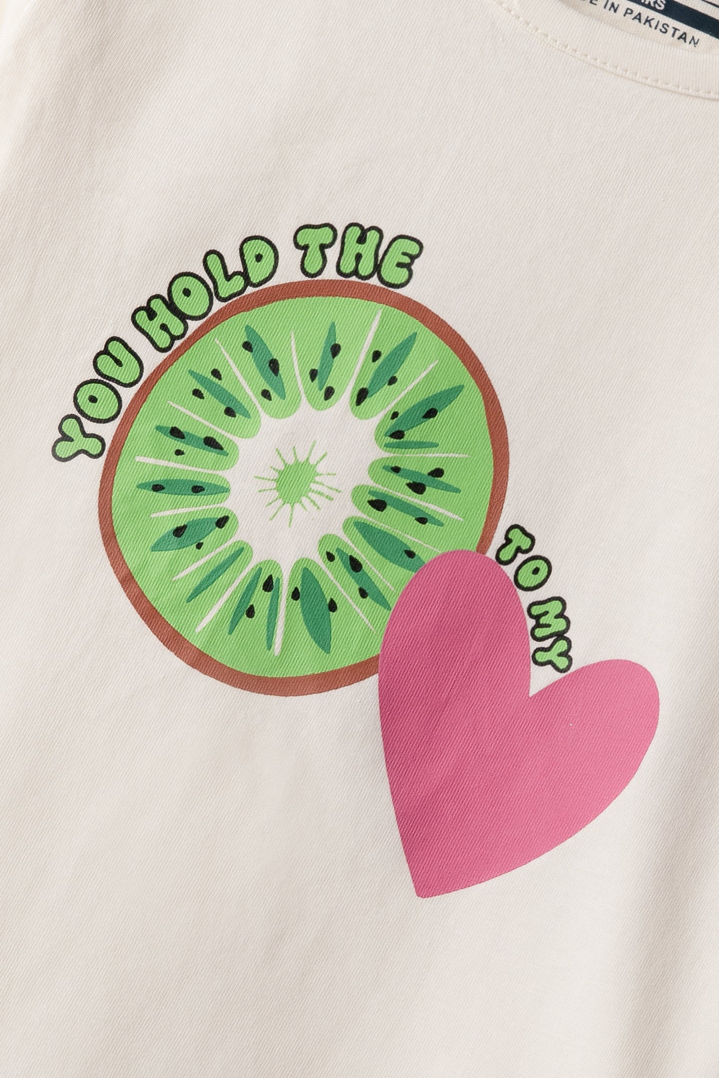 Girls Kiwi Heart Graphic Tee