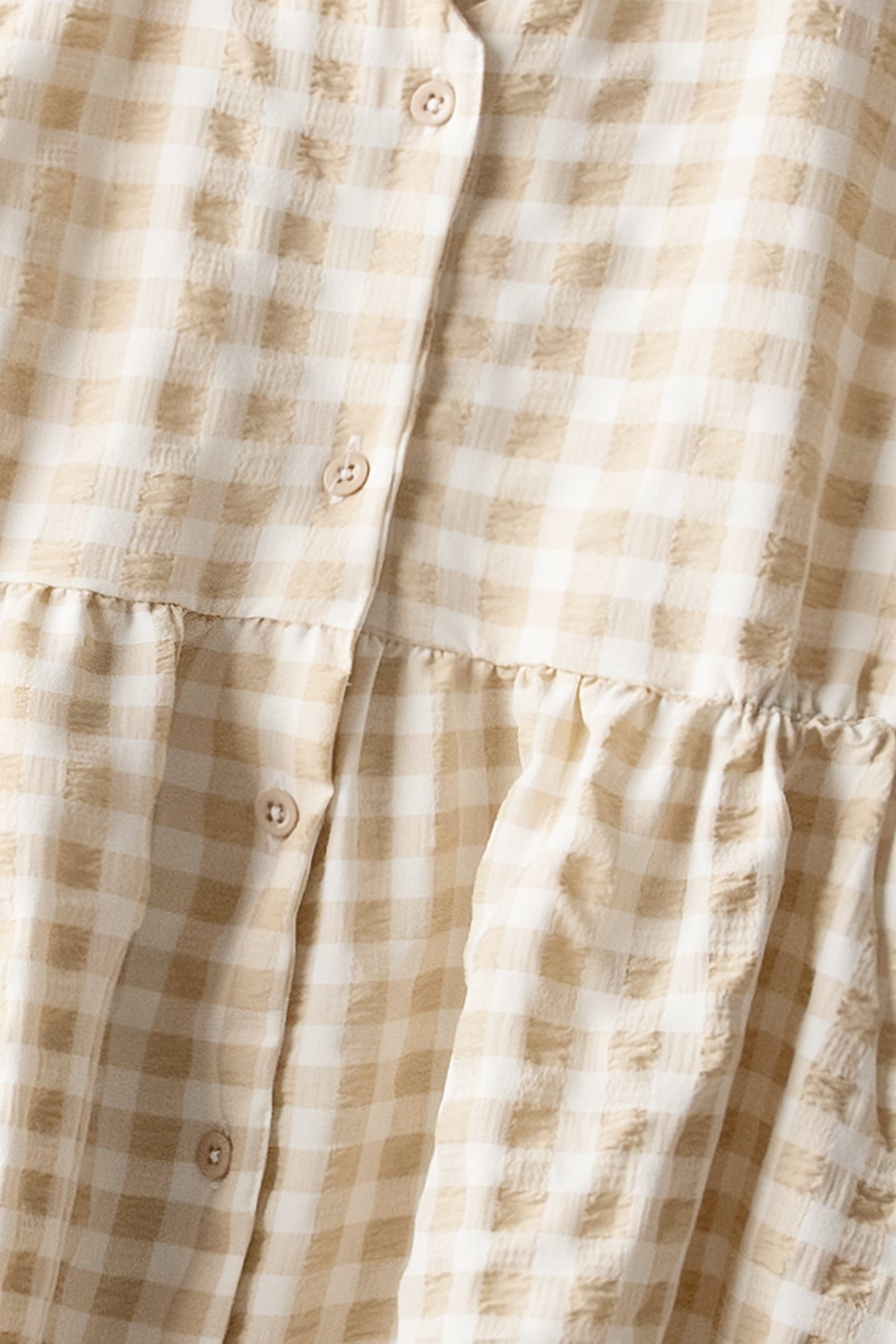 Caramel Collared Cotton Dress
