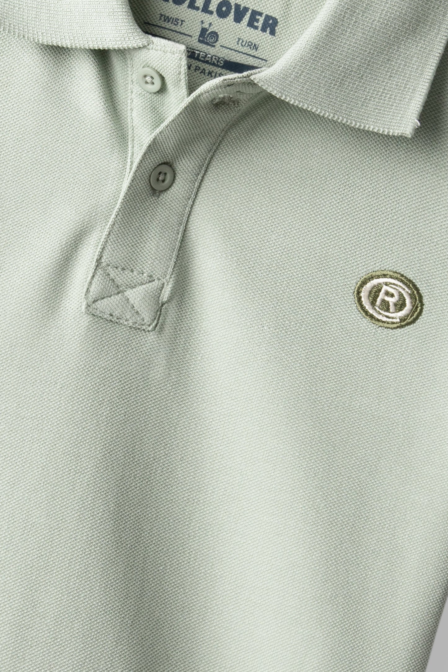 Boys Signature Sage Crest Polo
