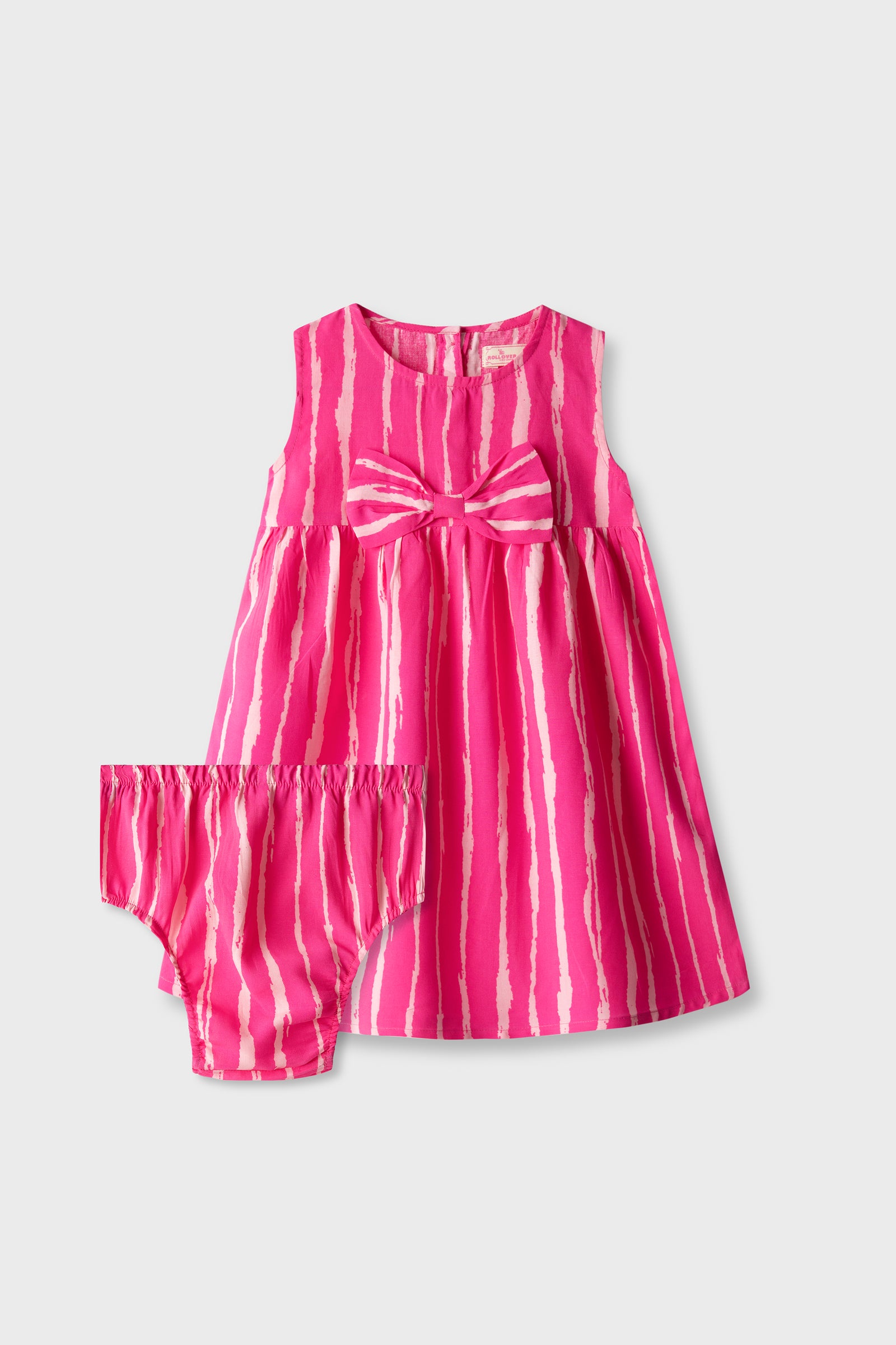 Girls Whimsical Stripes Dress Set