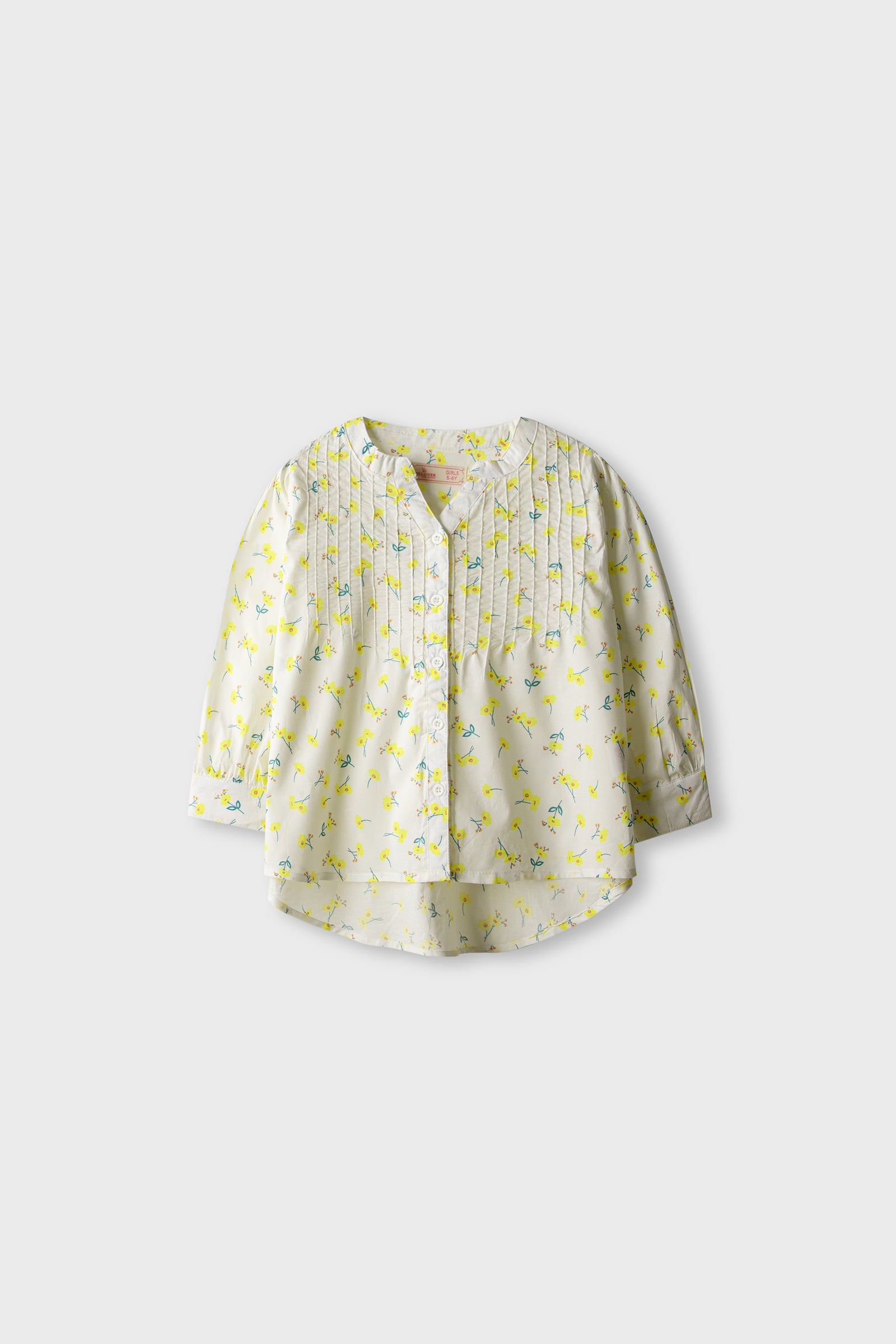 White Floral Cotton Top