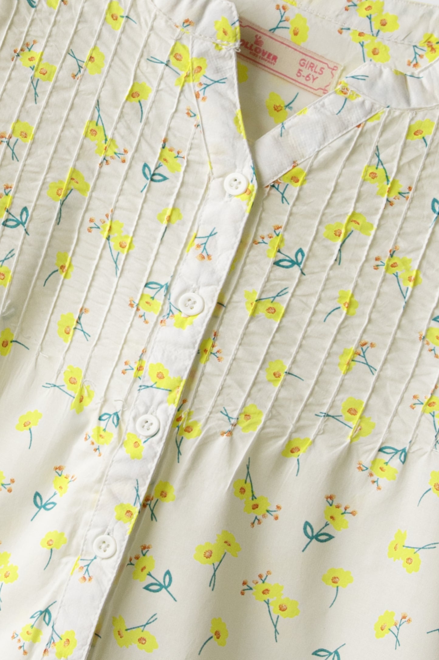 White Floral Cotton Top