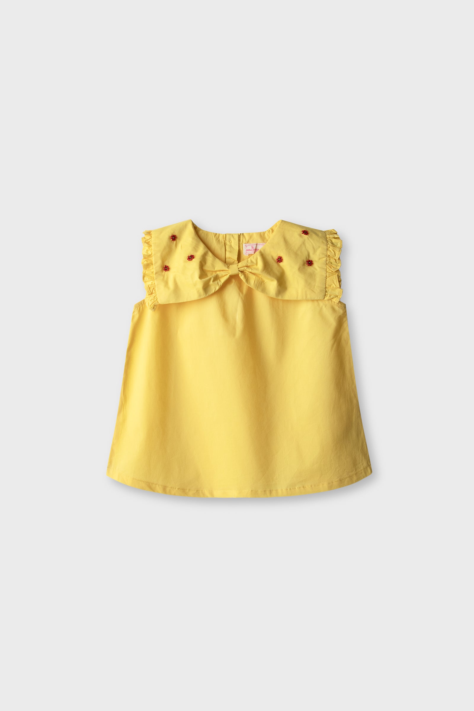 Sunlit Beaded Collar Top