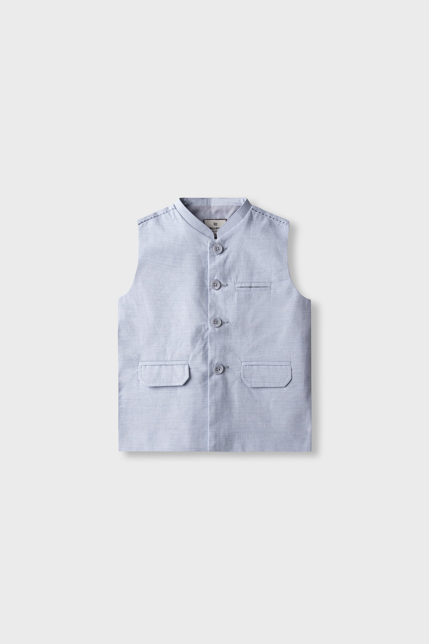 Boys Sky Heritage Cotton Waistcoat