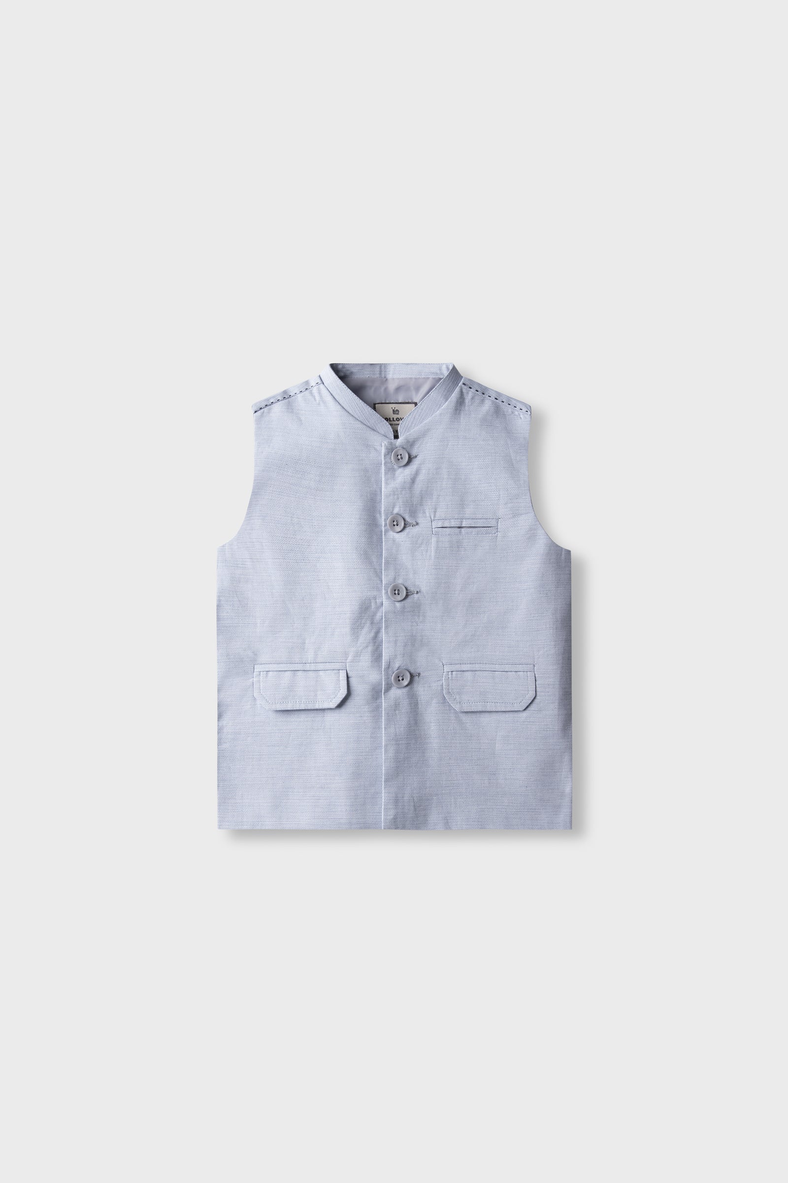Boys Sky Heritage Cotton Waistcoat
