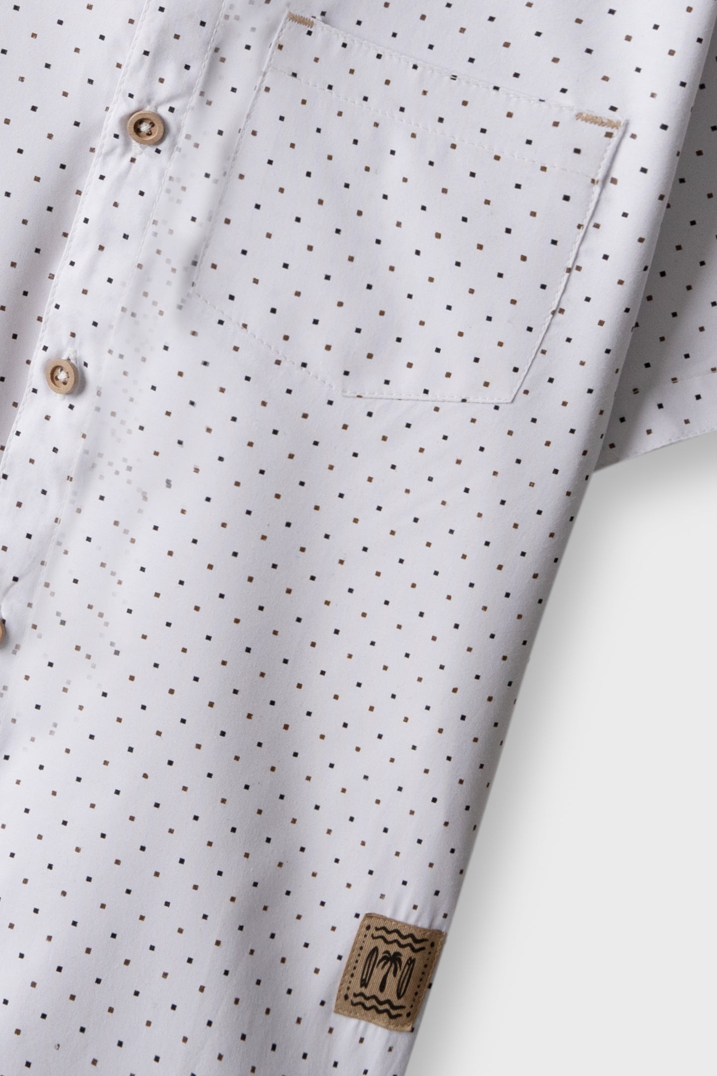 Boys Classic Dot Cotton Shirt