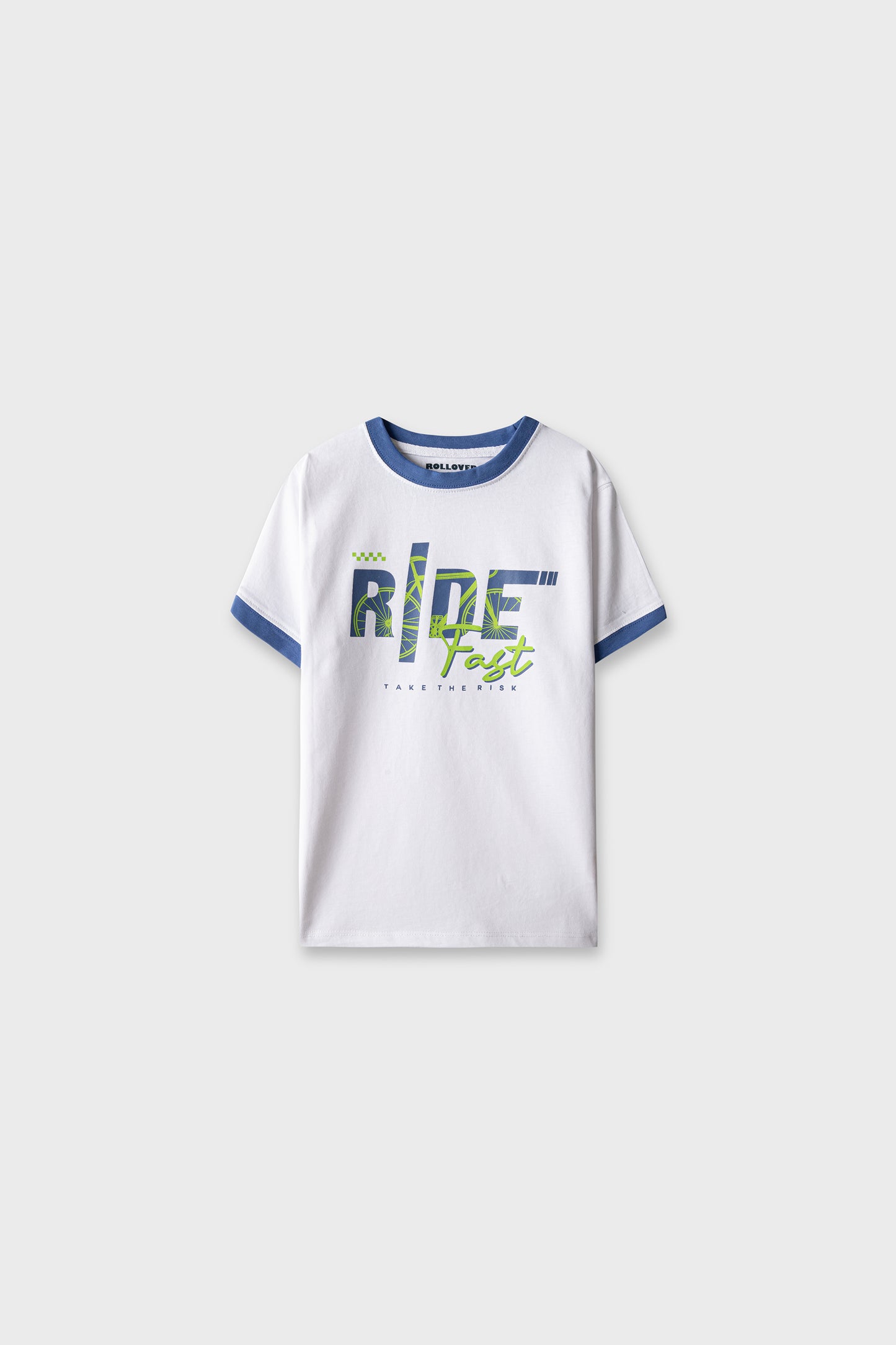 Boys White Ride Fast Tee