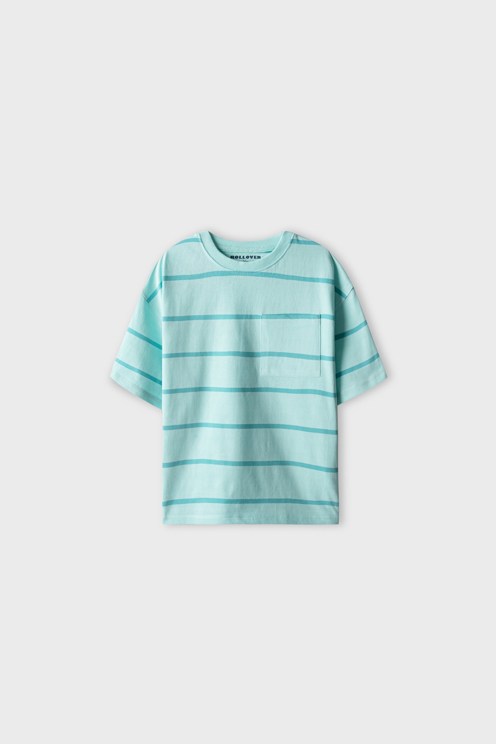 Boys Mint Stripe Drop Tee