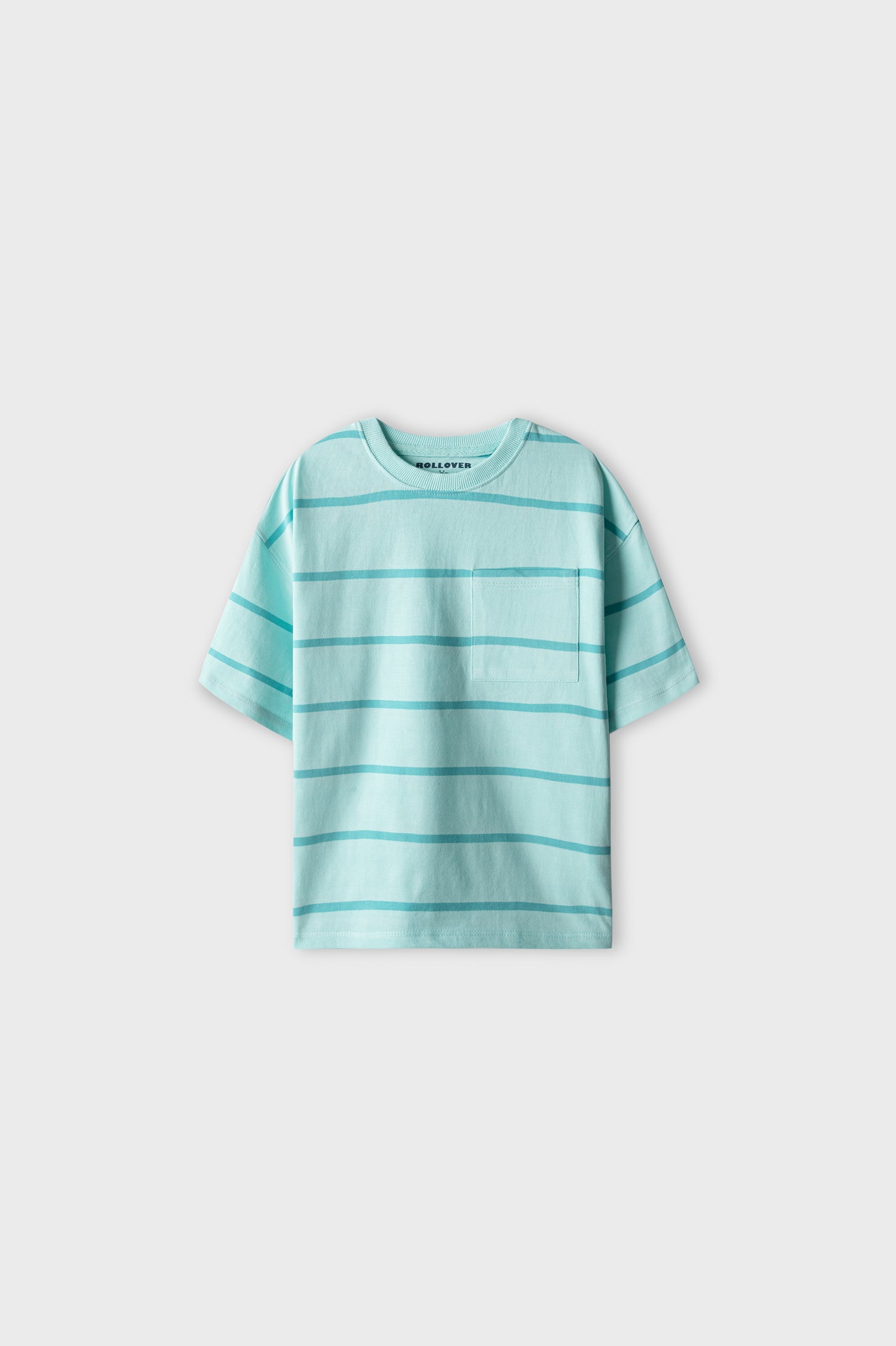 Aqua Stripe Drop Tee & Jeans Set