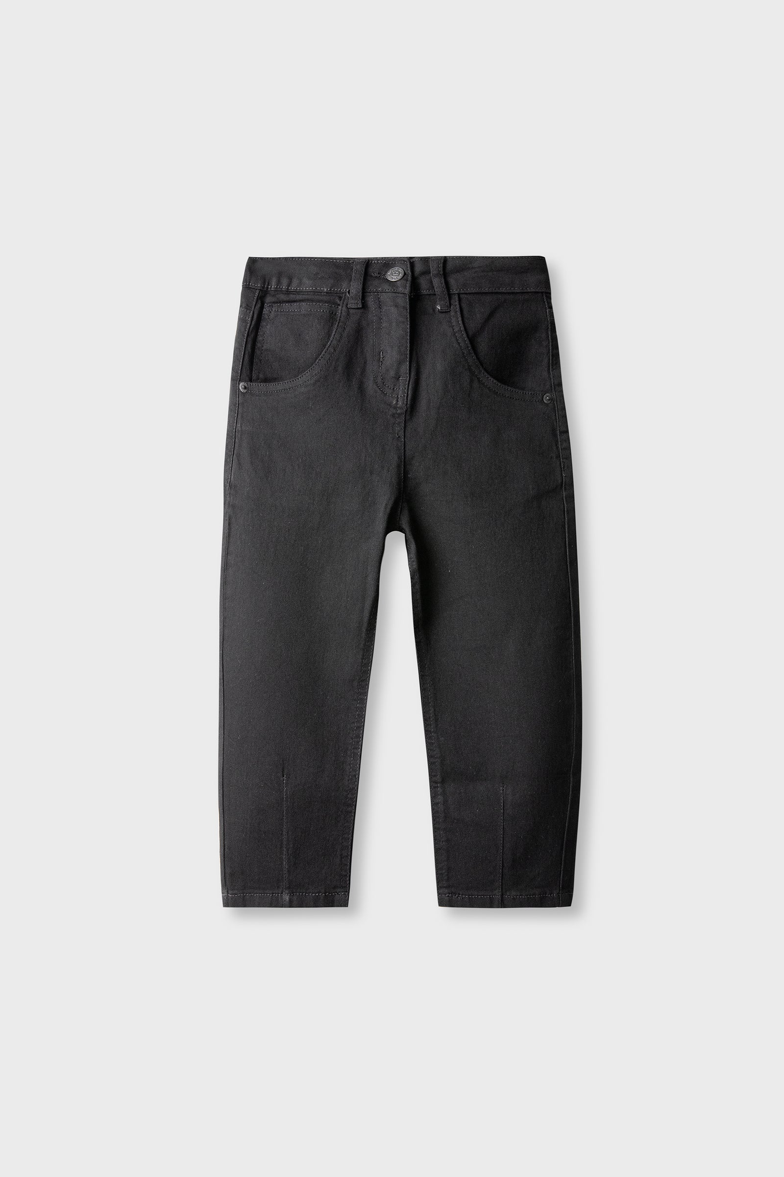 Girls Black Balloon Fit Denim Jeans