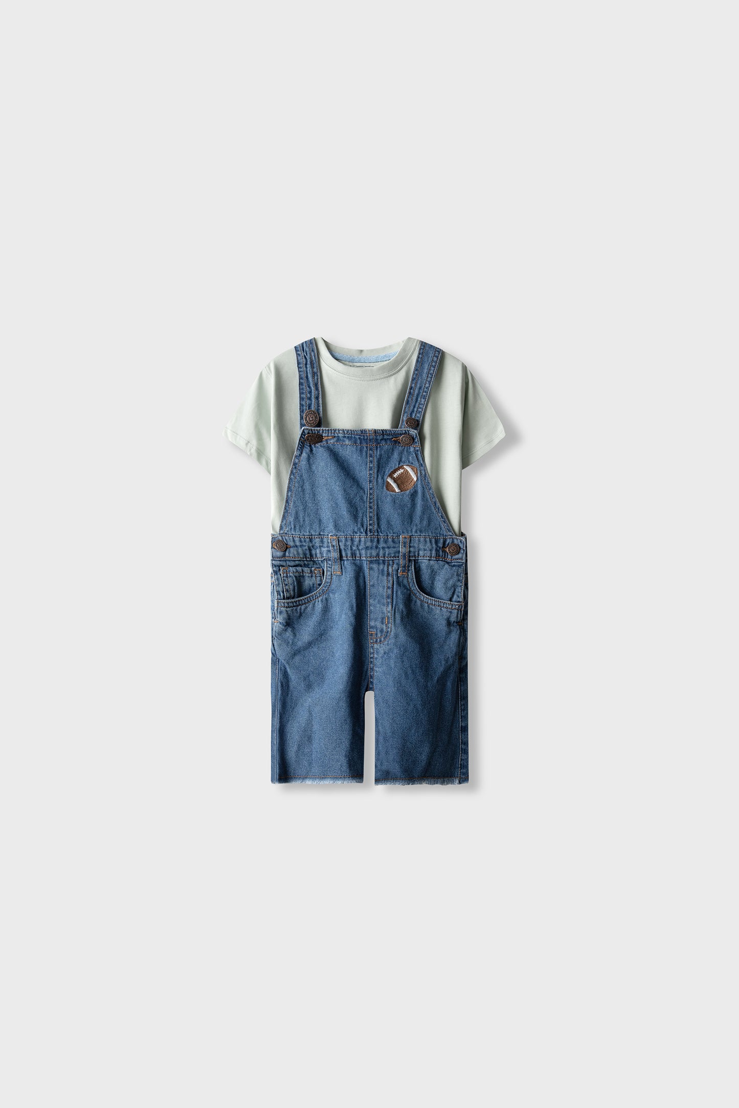 Boys Scout Denim Dungaree Set