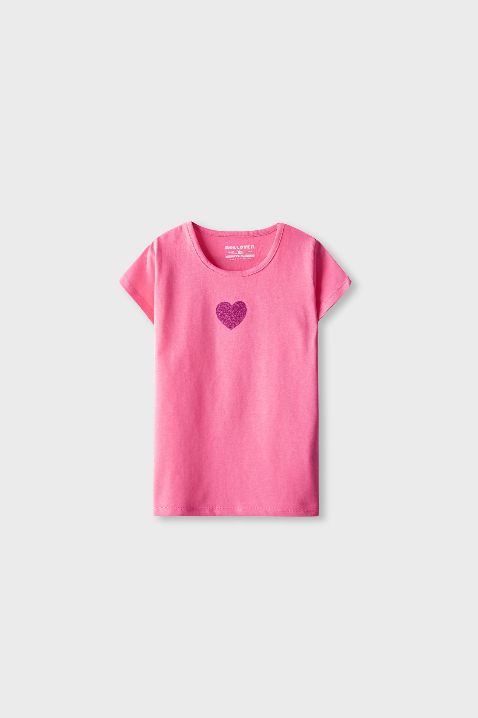 Girl Pink Heart Glow Tee