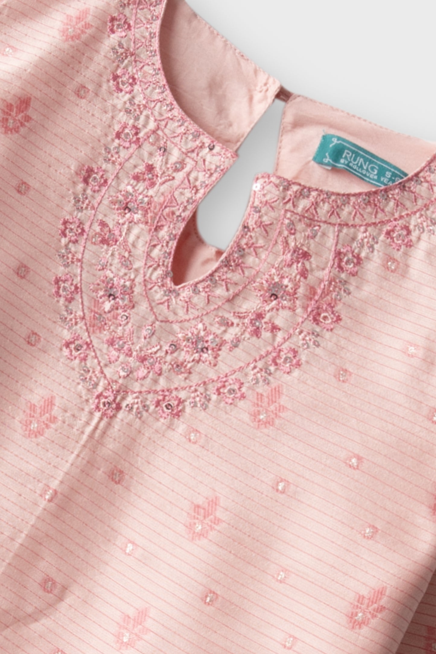 Pink Graceful Cotton Kurta Set - 3pc