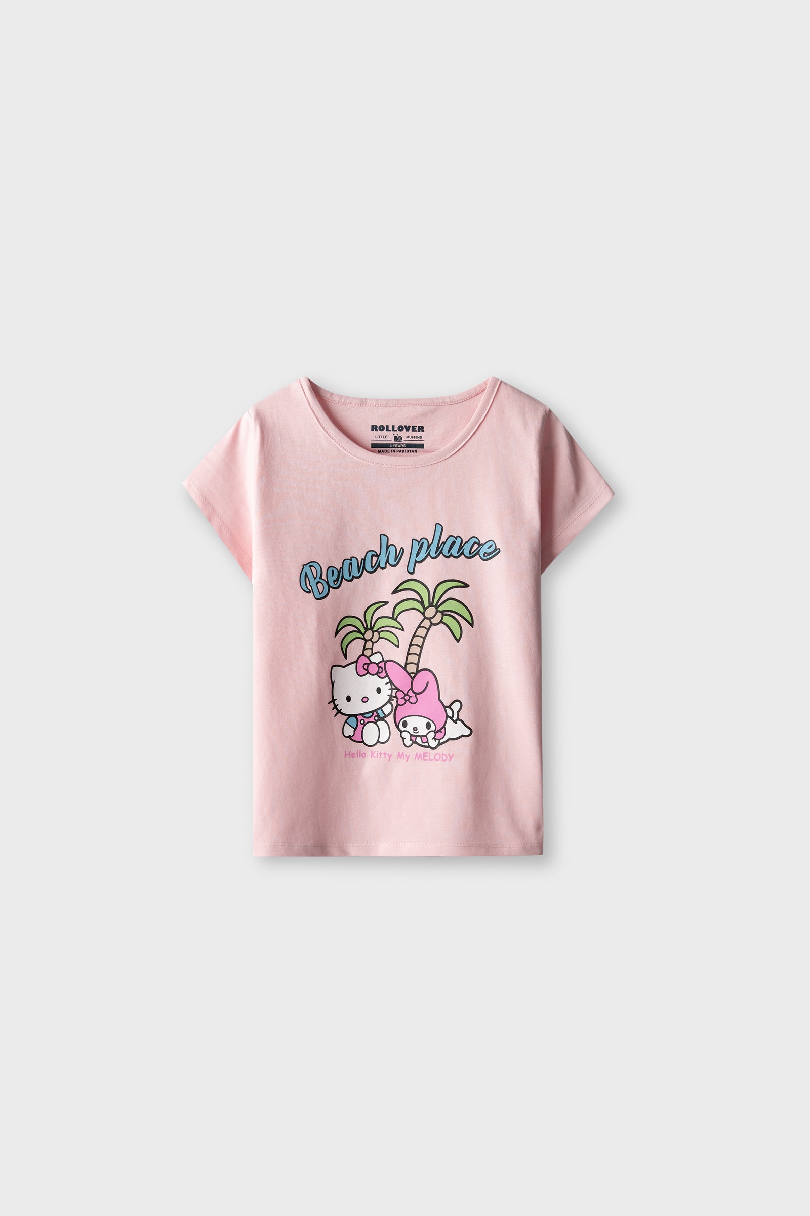 Girls Beach Place Pink Tee