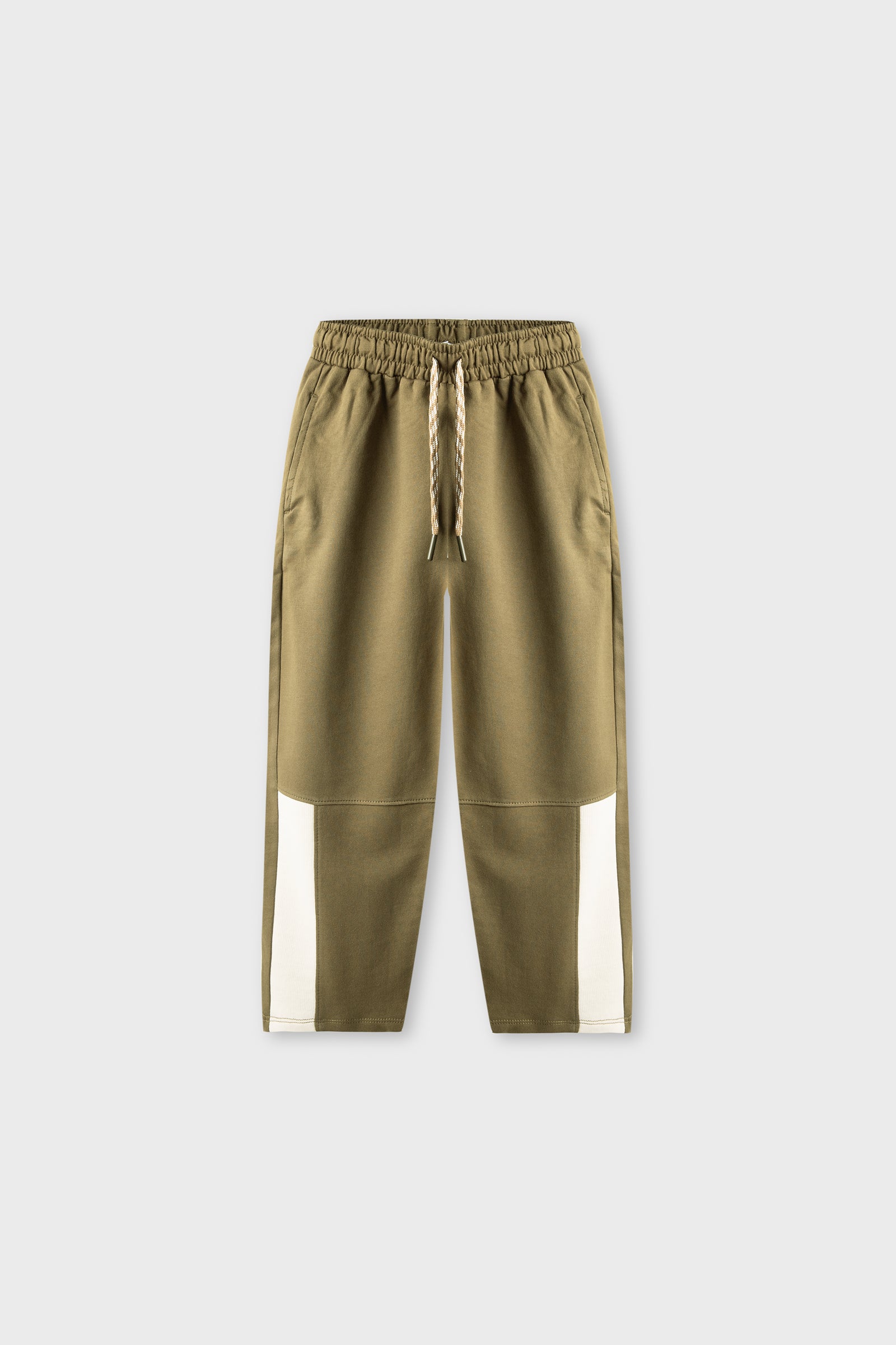 Boys Olive Sport Panel Trousers