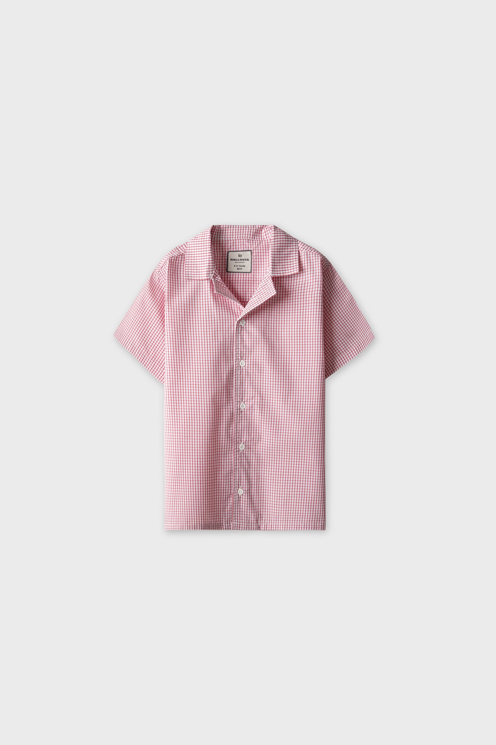 Boys Smart Red Checkered Shirt