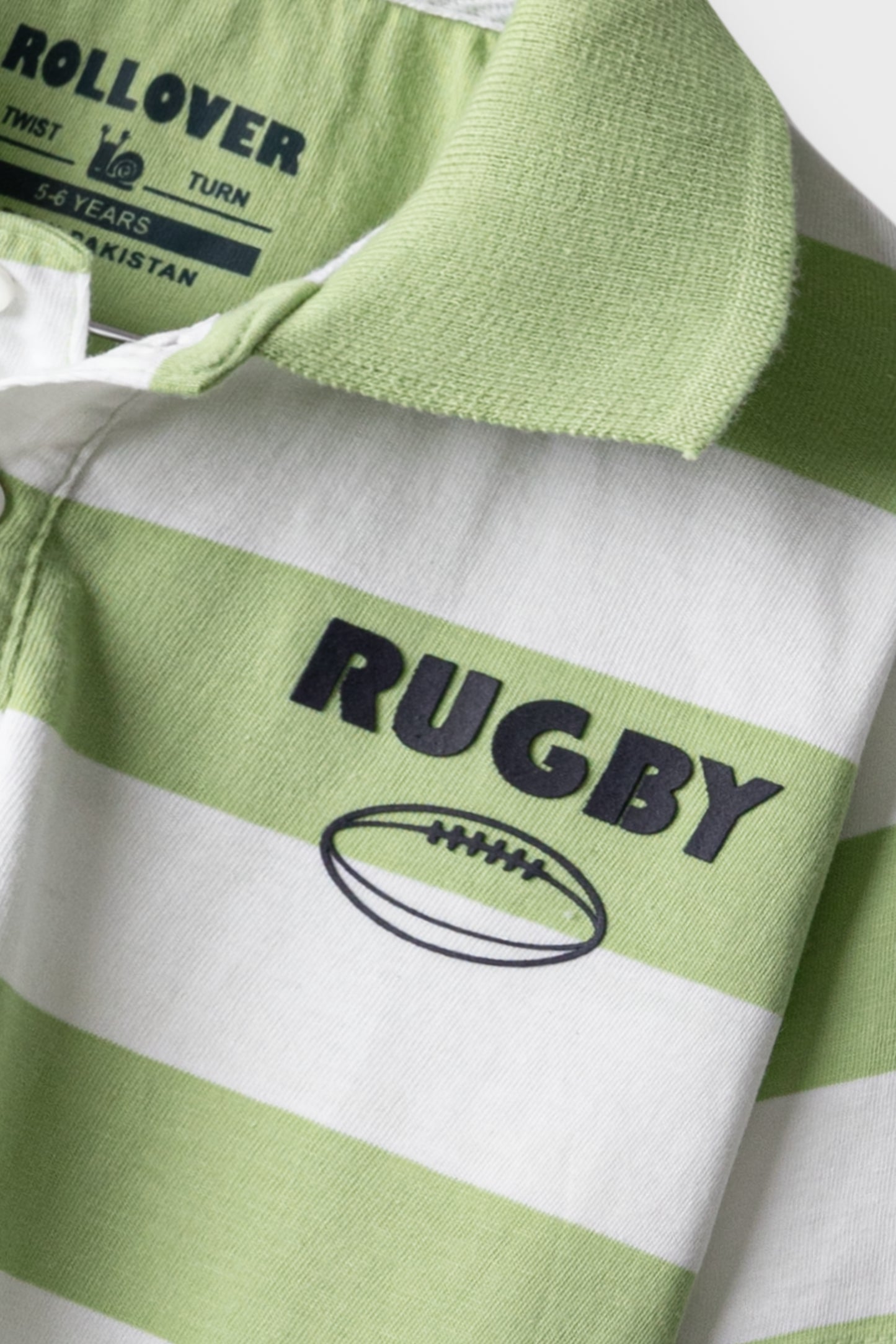 Boys Pistachio Rugby Polo Shirt