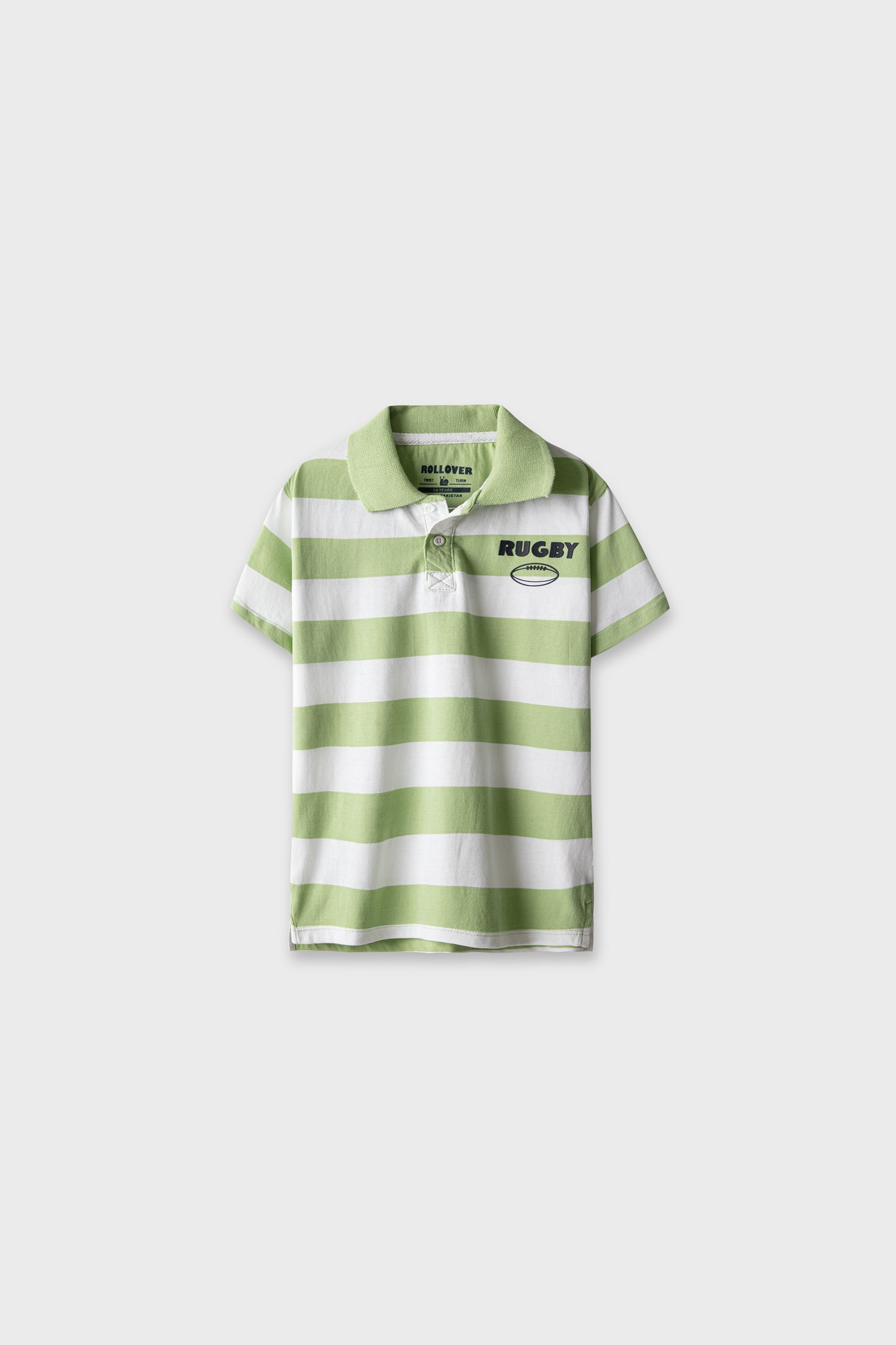Green Stripe Polo with Straight Jeans