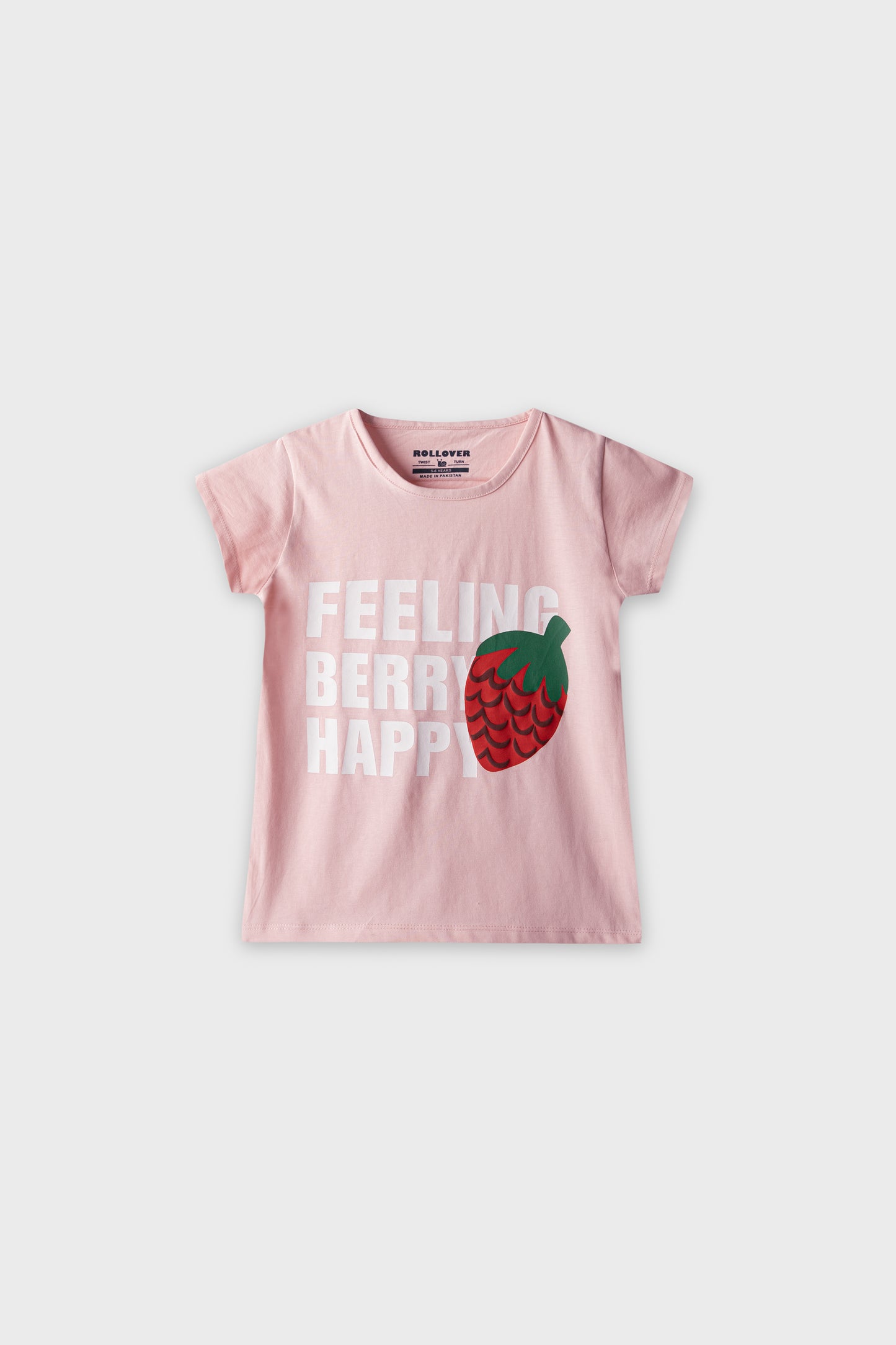Girls Pink Berry Happy Tee