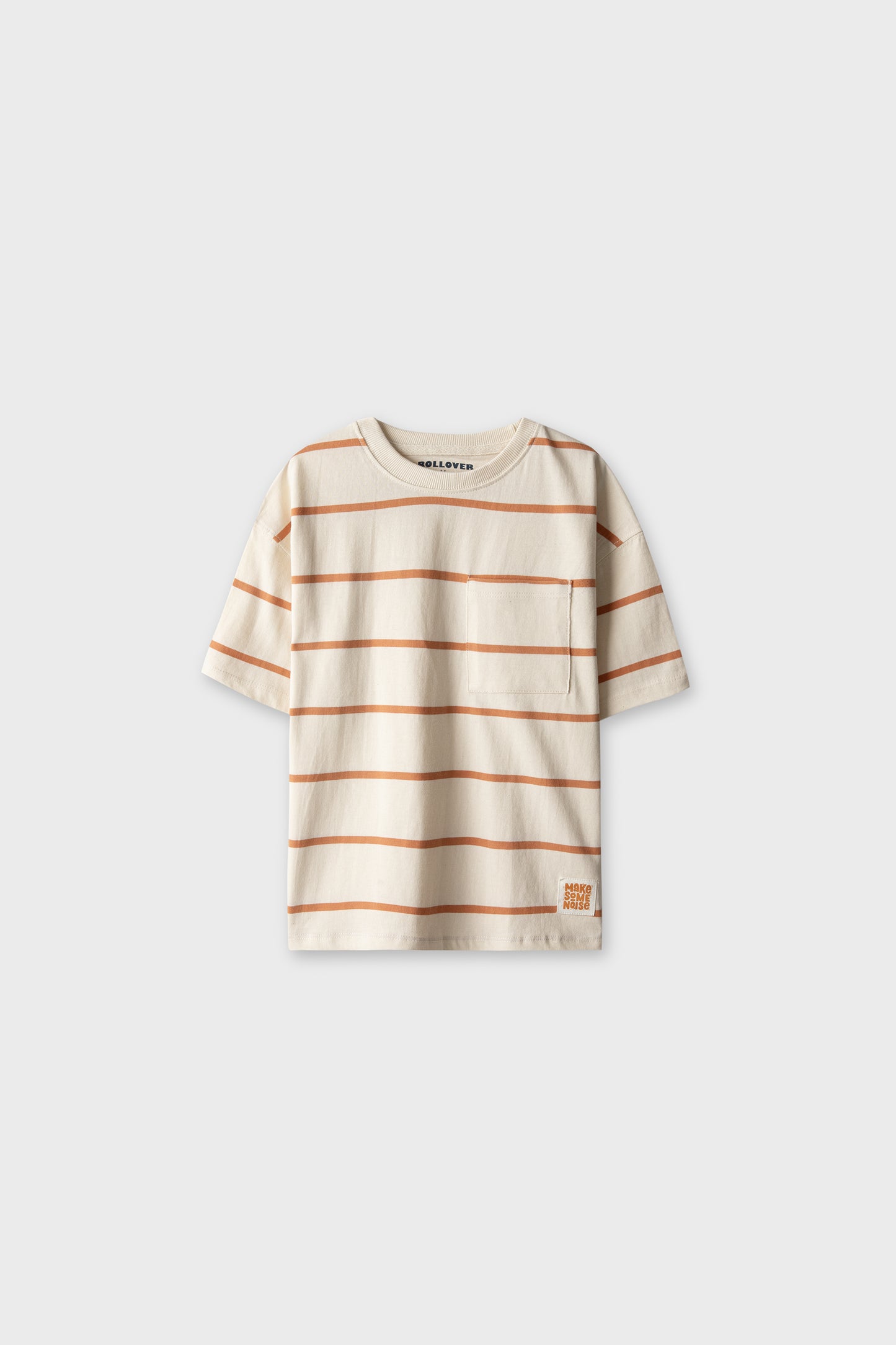 Boys Rust Stripe Drop Tee