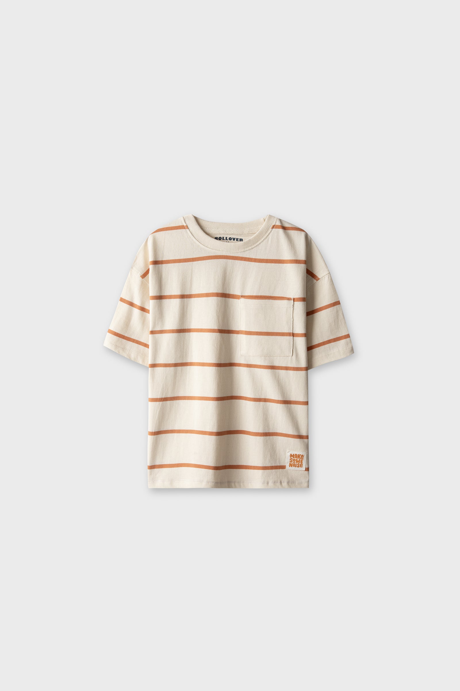 Boys Rust Stripe Drop Tee