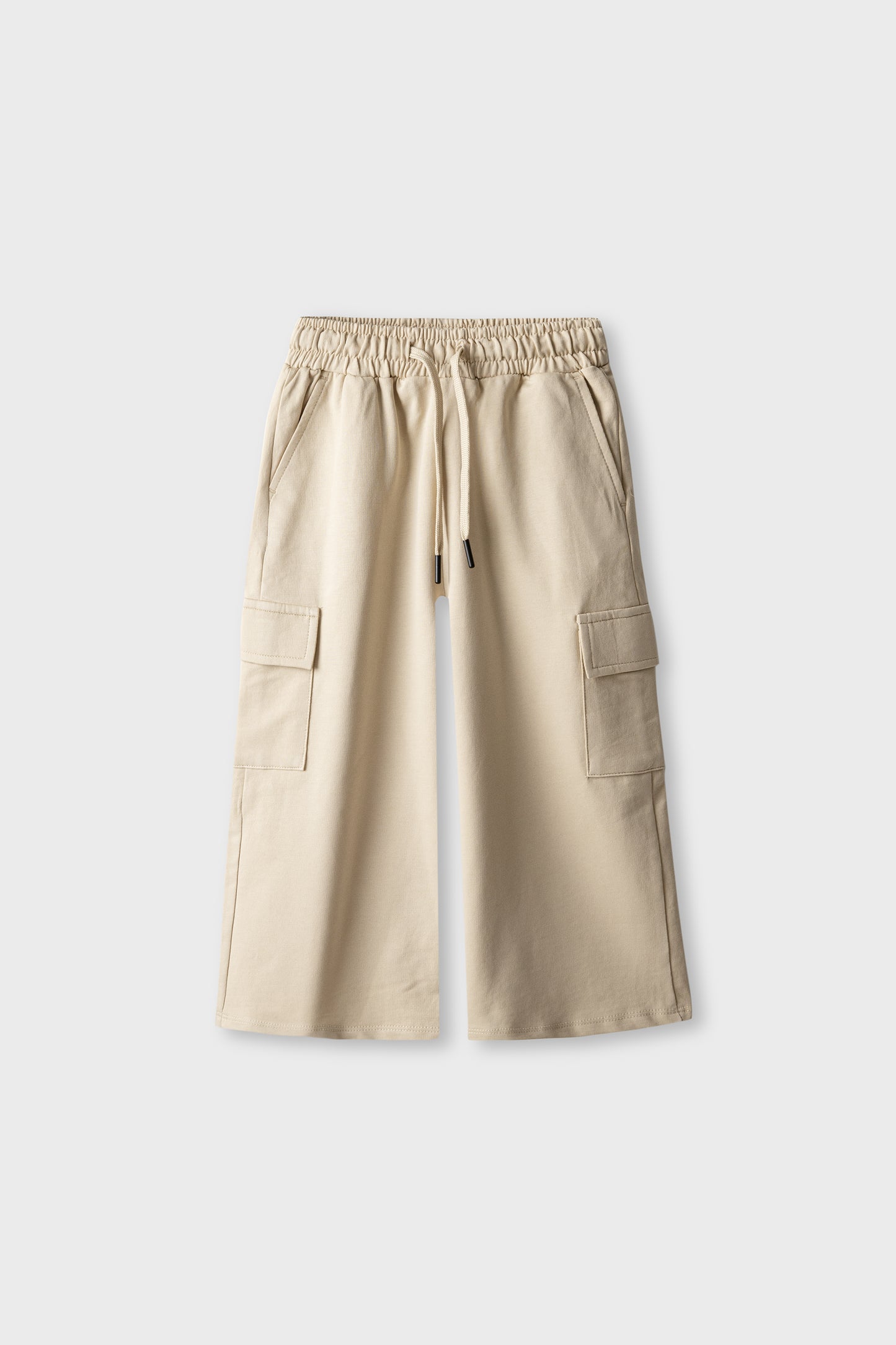 Girls Beige Cargo Comfort Trouser