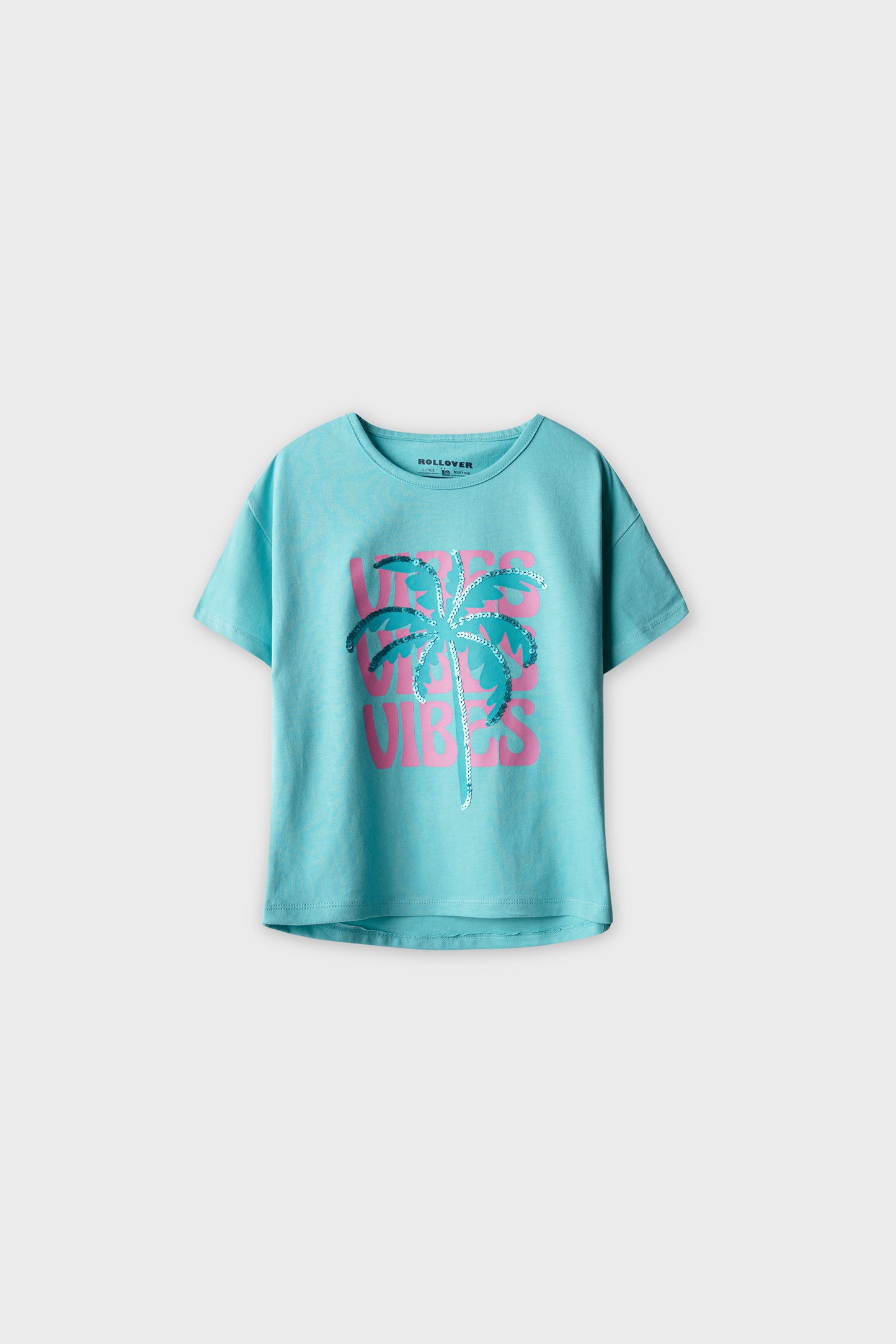 Girls Tropical Graphic Tee & Wide-Leg Jeans