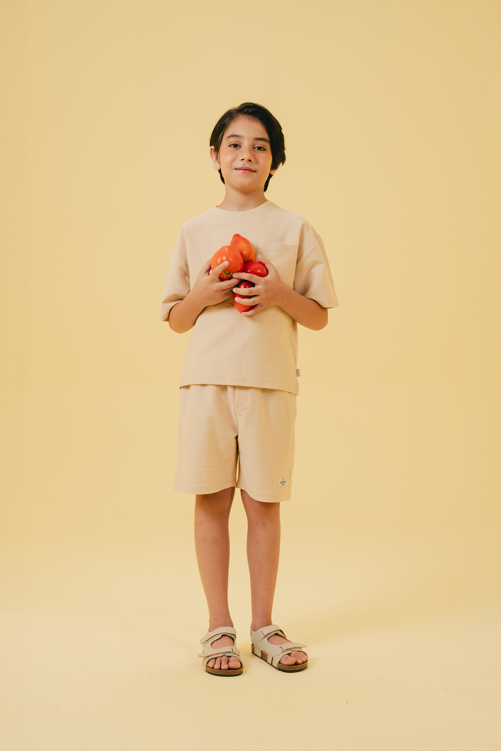 Boys Relaxed Beige Co-ord Set