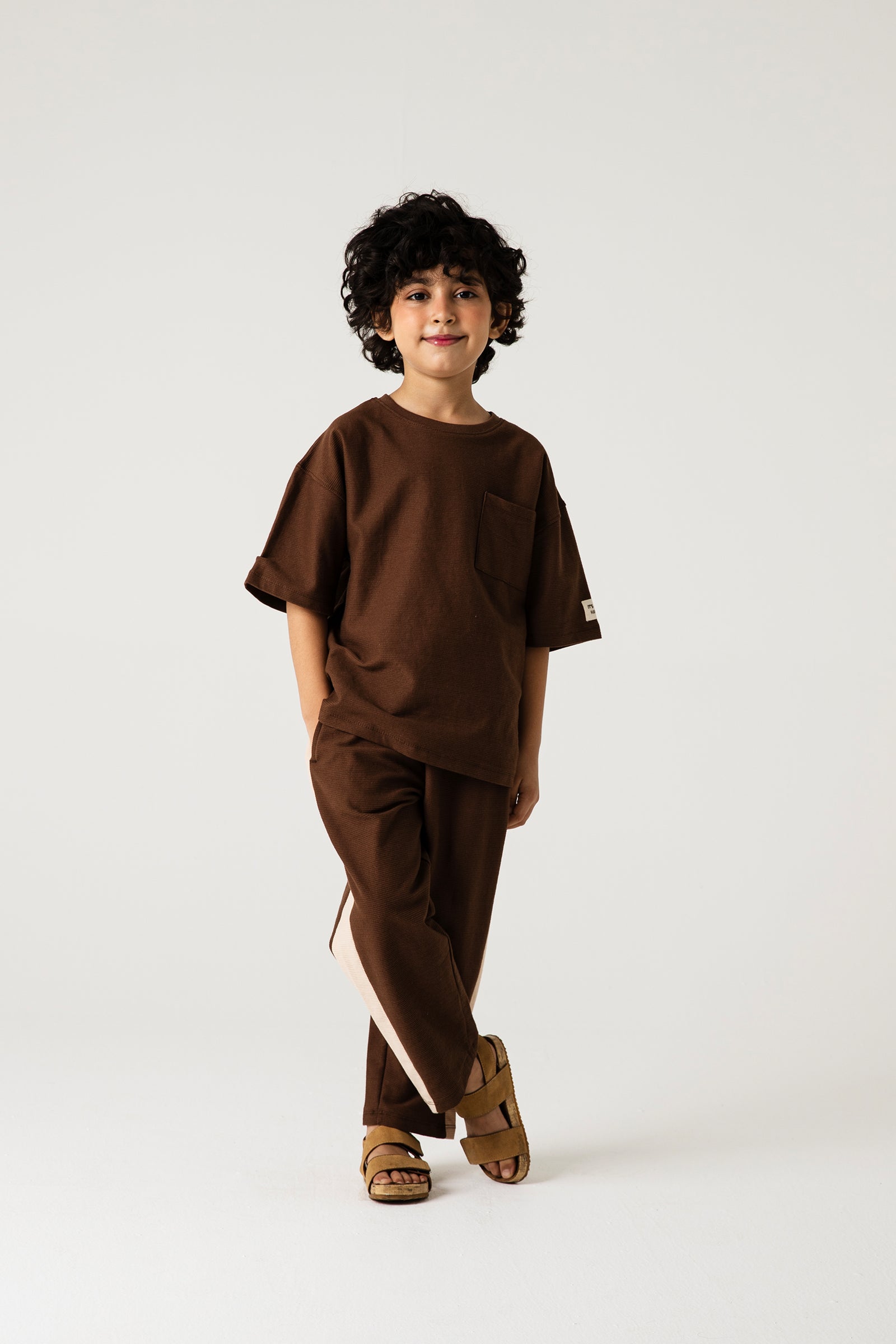 Brown & Beige Relaxed Co-ord Set