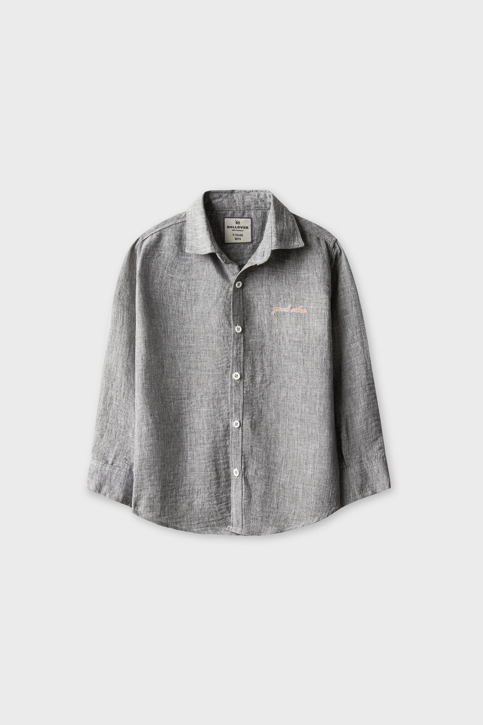Grey Chambray Casual Shirt