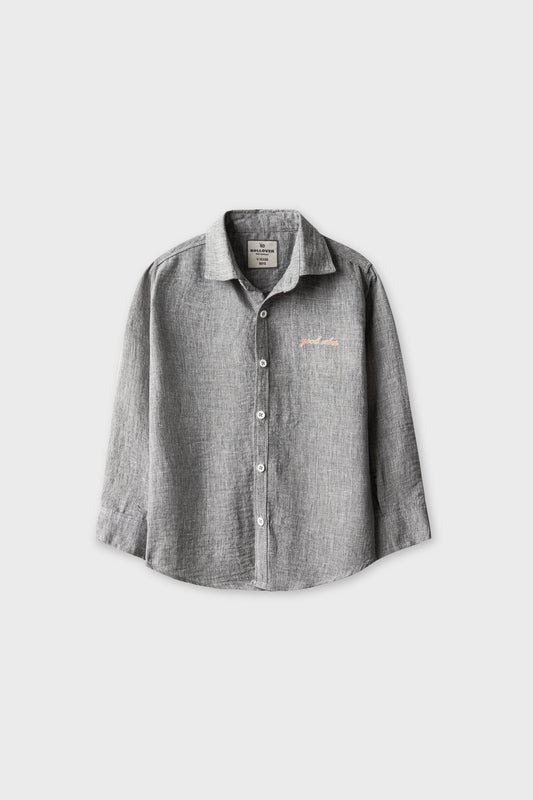 Grey Chambray Casual Shirt