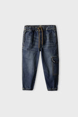 Boys Blue Cargo Jogger Jeans