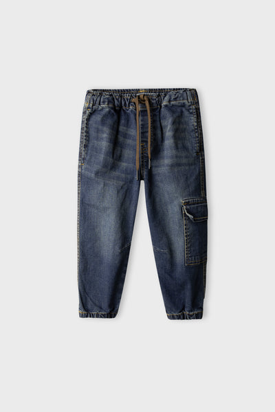 Boys Blue Cargo Jogger Jeans