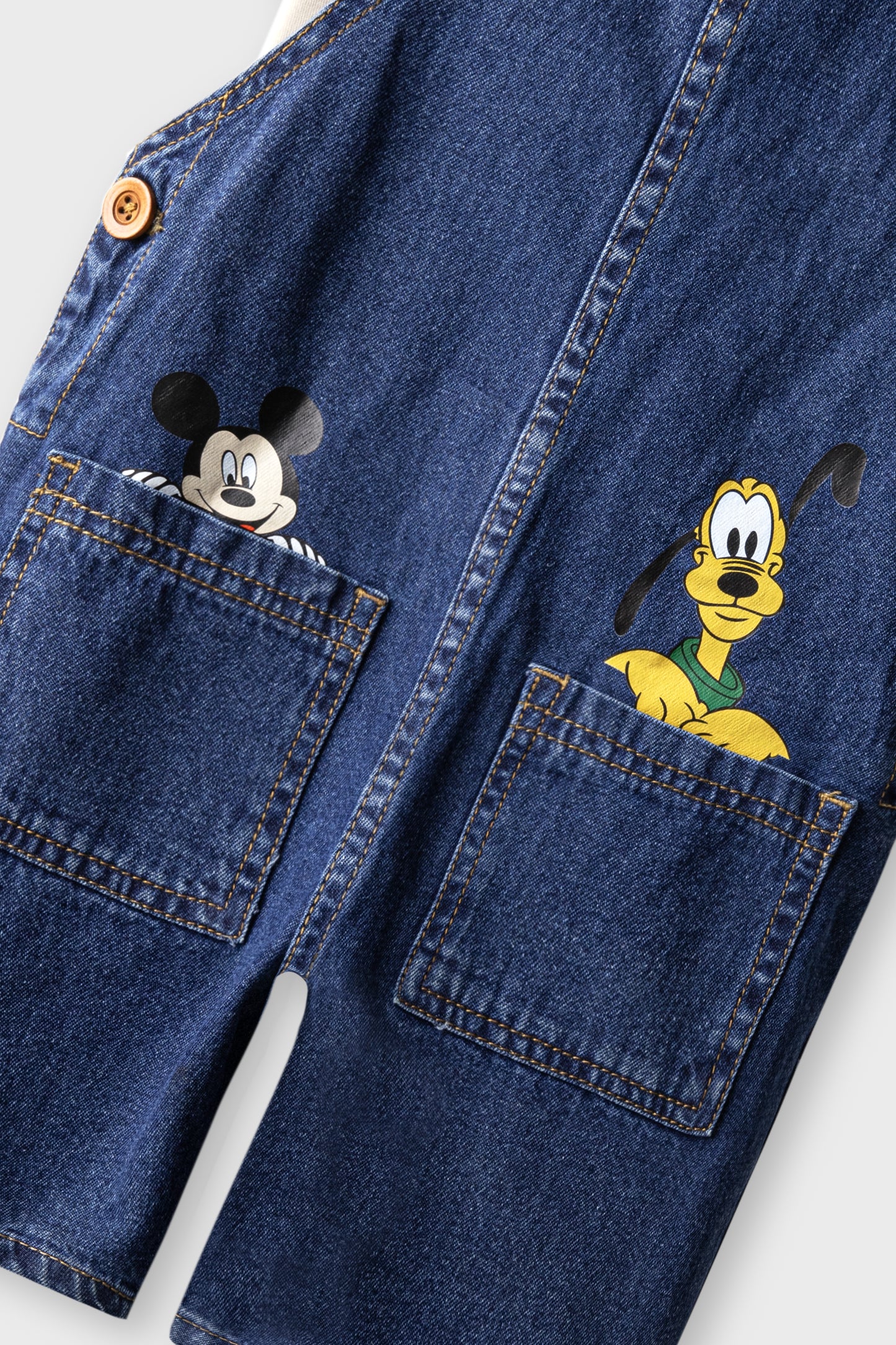 Boys Mickey & Pluto Dungaree Set