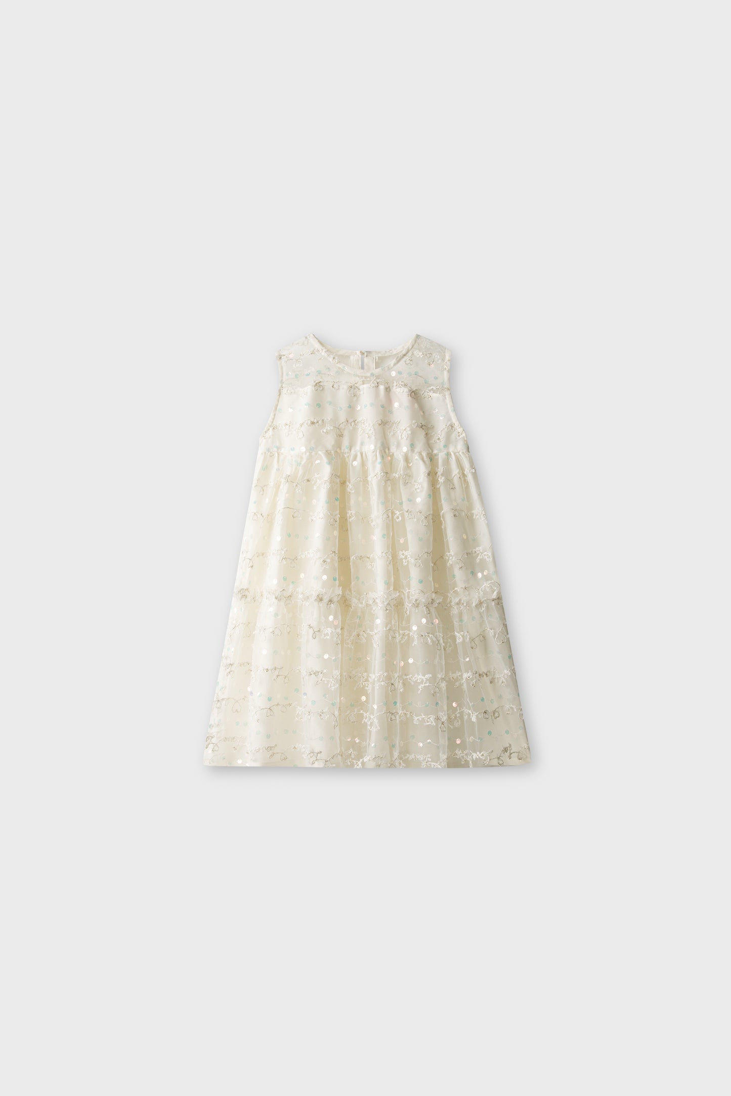 White & Gold Party Dress