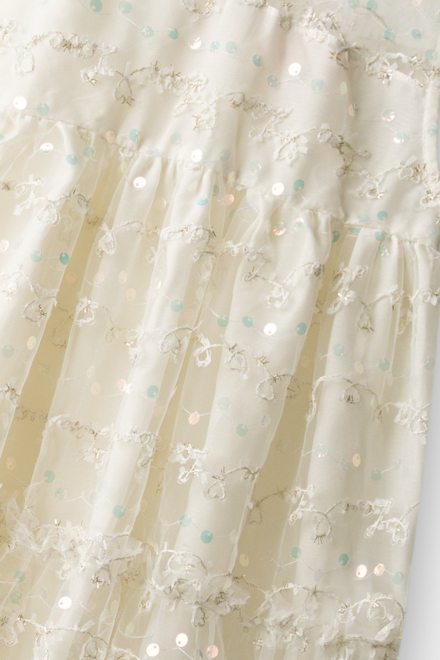 White & Gold Party Dress