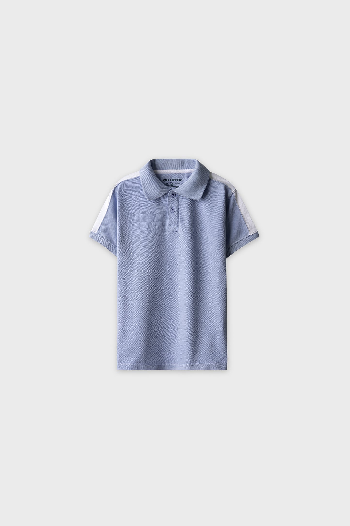 Boys Indigo White Panel Polo Shirt